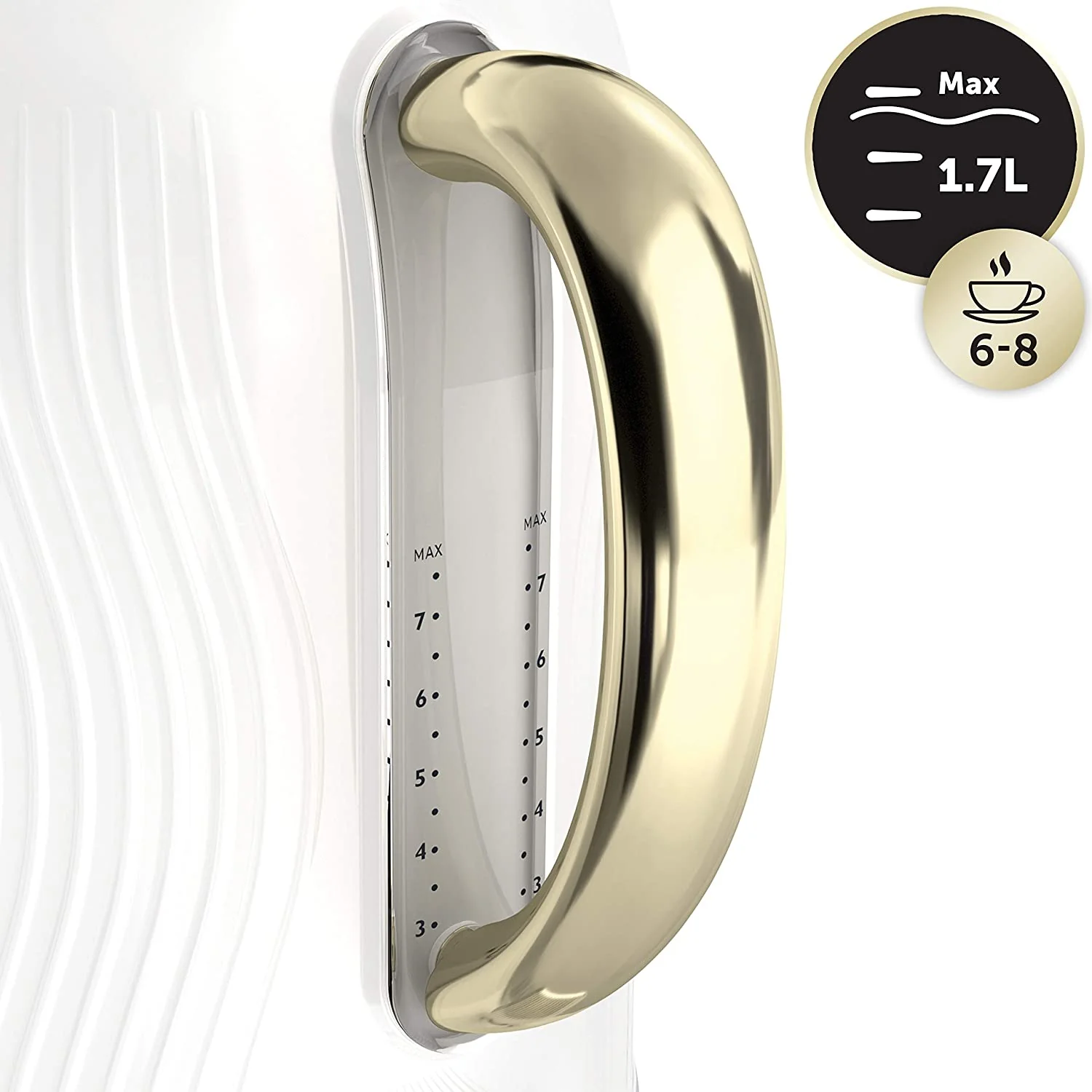 Breville Flow Kettle in White and Gold - Image 4