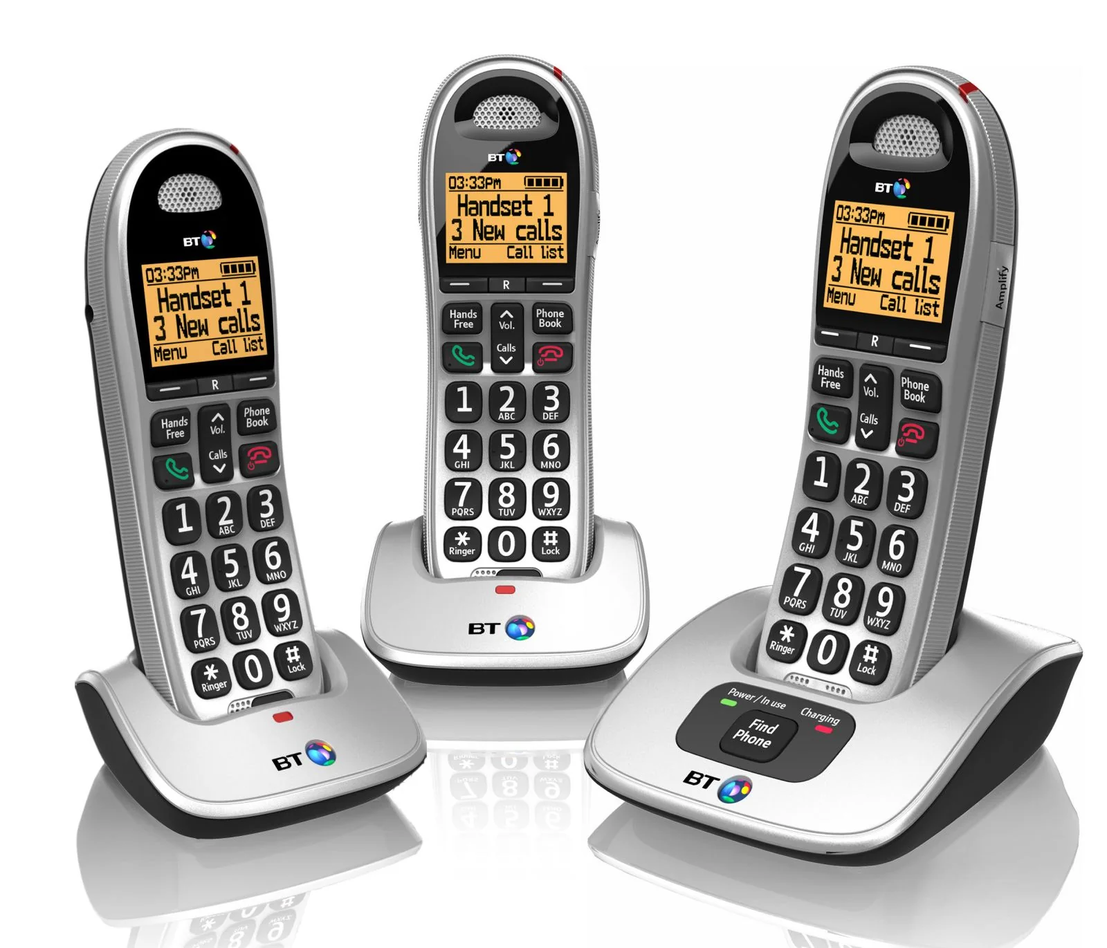 BT 4000 Trio Big Button Cordless Phone - Image 2