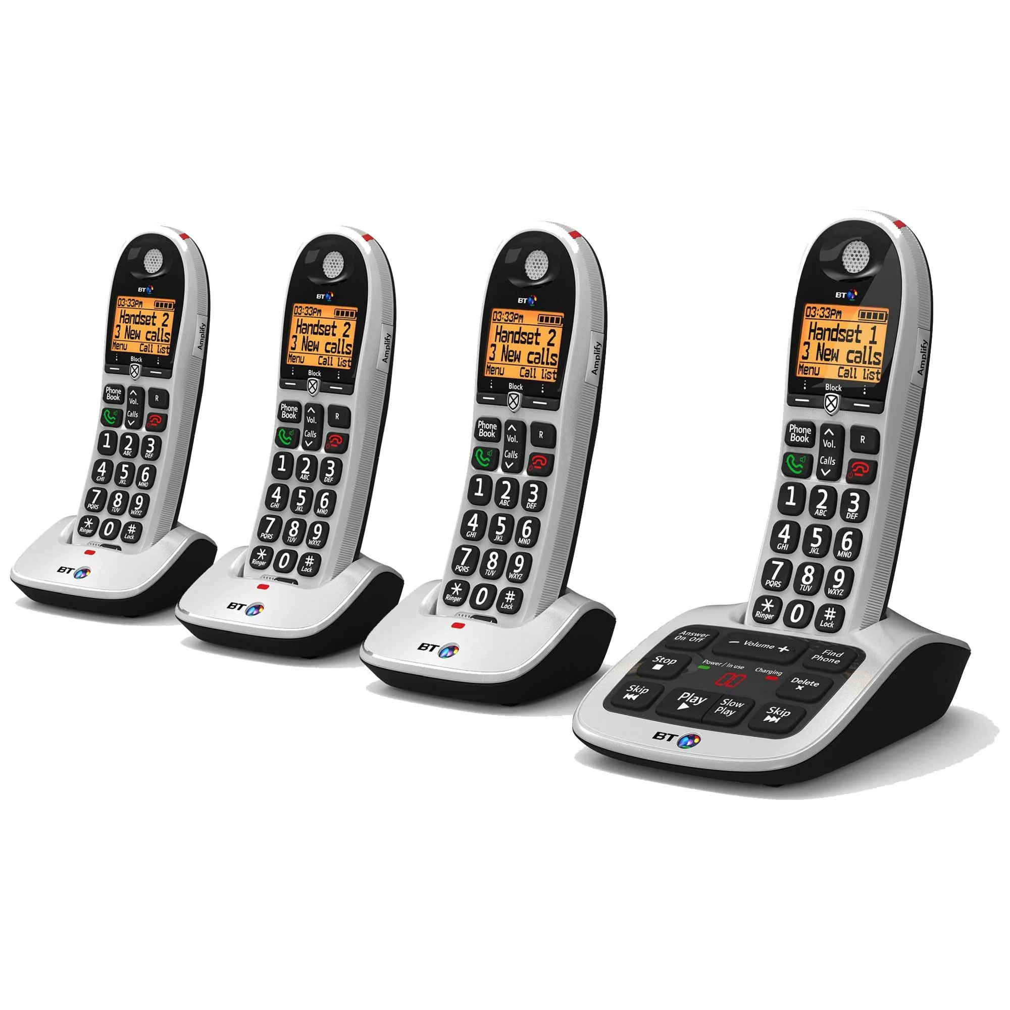 BT 4600 Cordless Phones, Quad Handset with Big Buttons