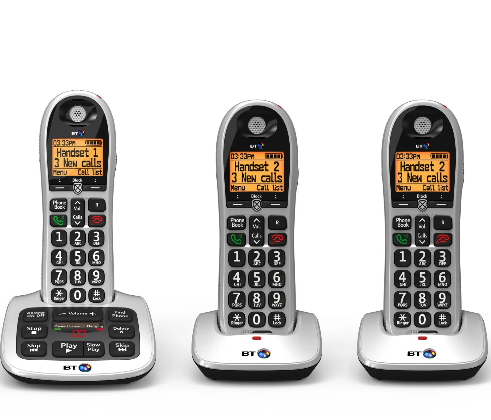 BT 4600 Cordless Phones, Trio Handset with Big Buttons - Image 2