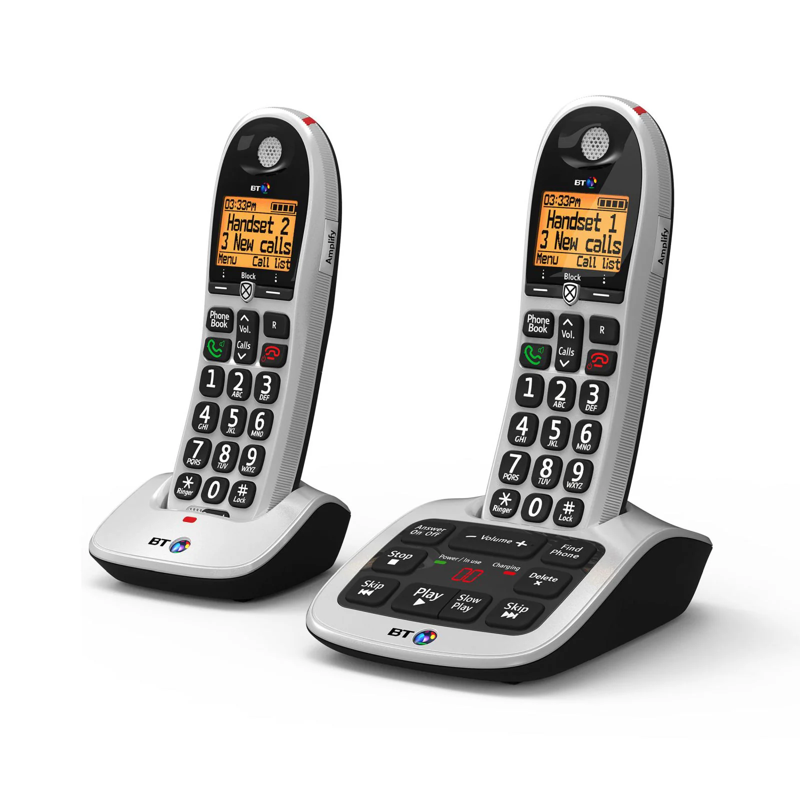 BT 4600 Cordless Phone, Twin Handset with Big Buttons