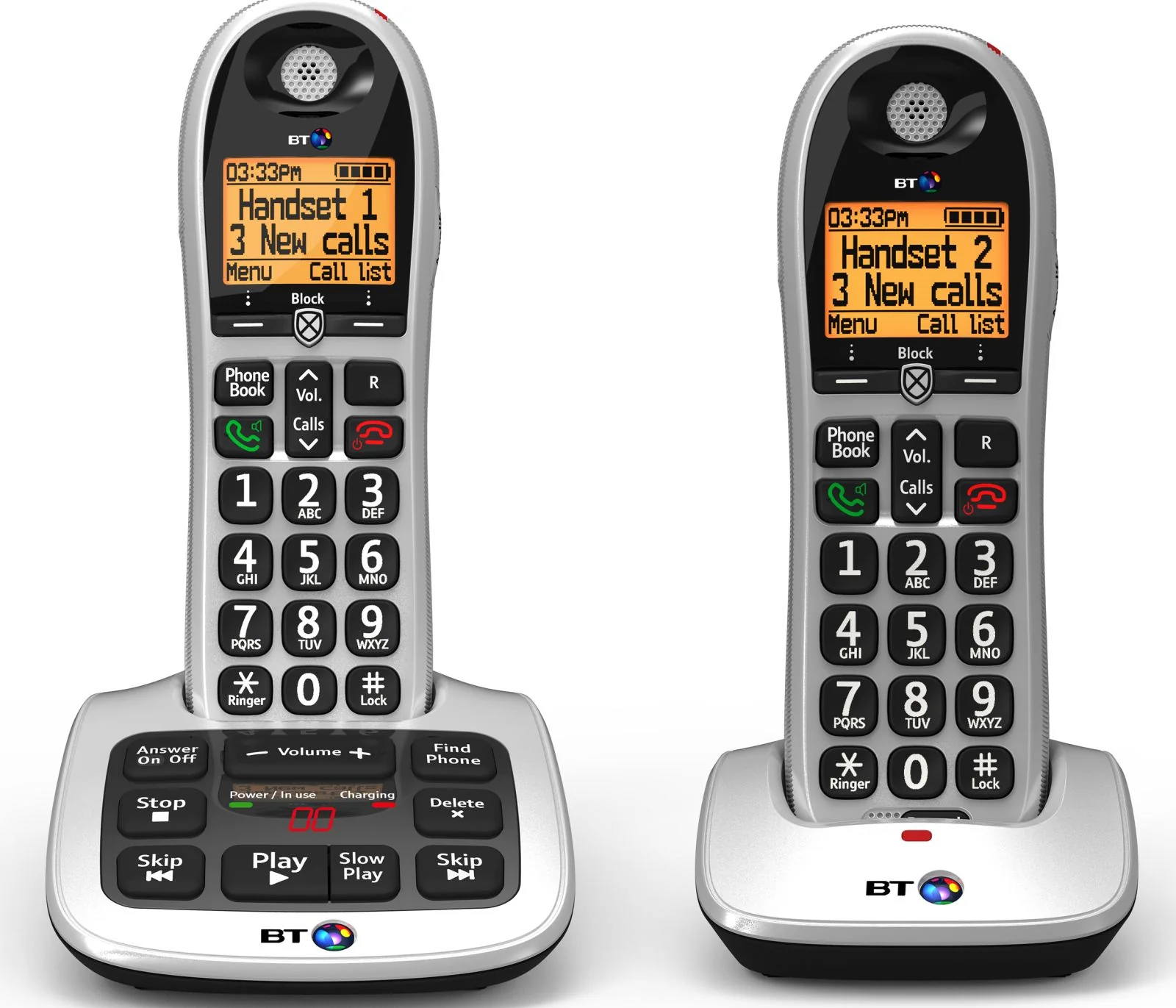 BT 4600 Cordless Phone, Twin Handset with Big Buttons - Image 2