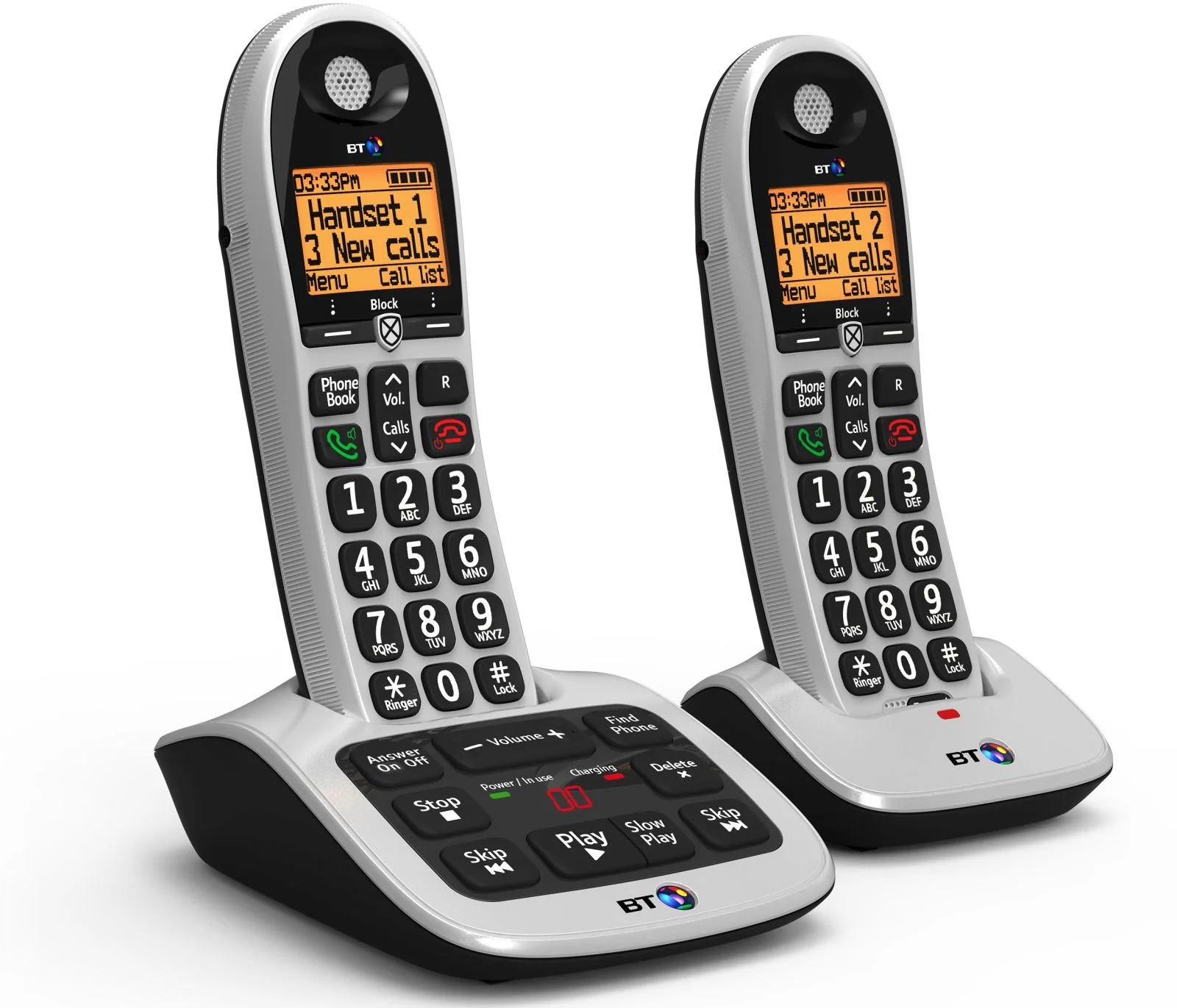 BT 4600 Cordless Phone, Twin Handset with Big Buttons - Image 3