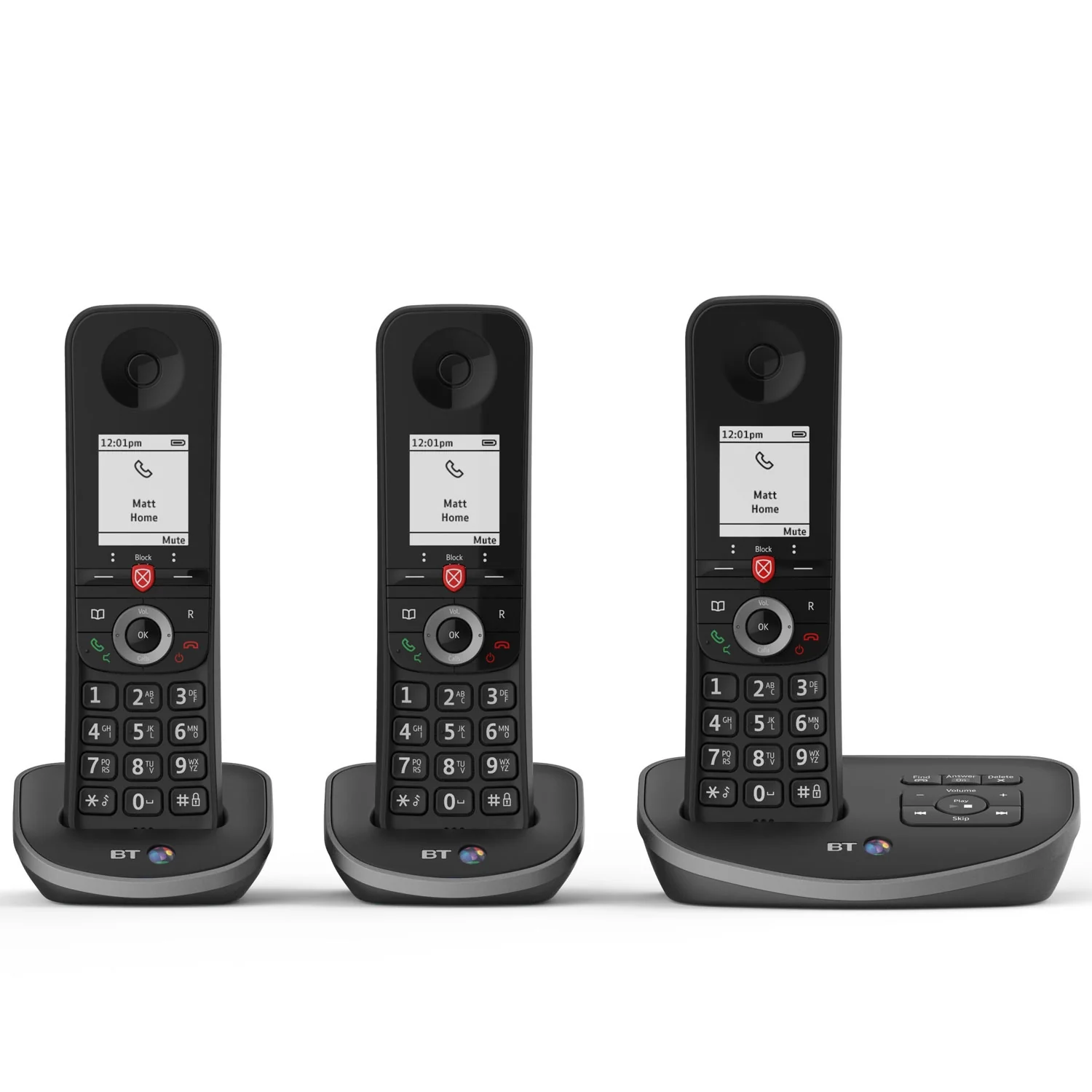 BT Advanced Cordless Phone with Answer Machine, Trio Handset - Image 2