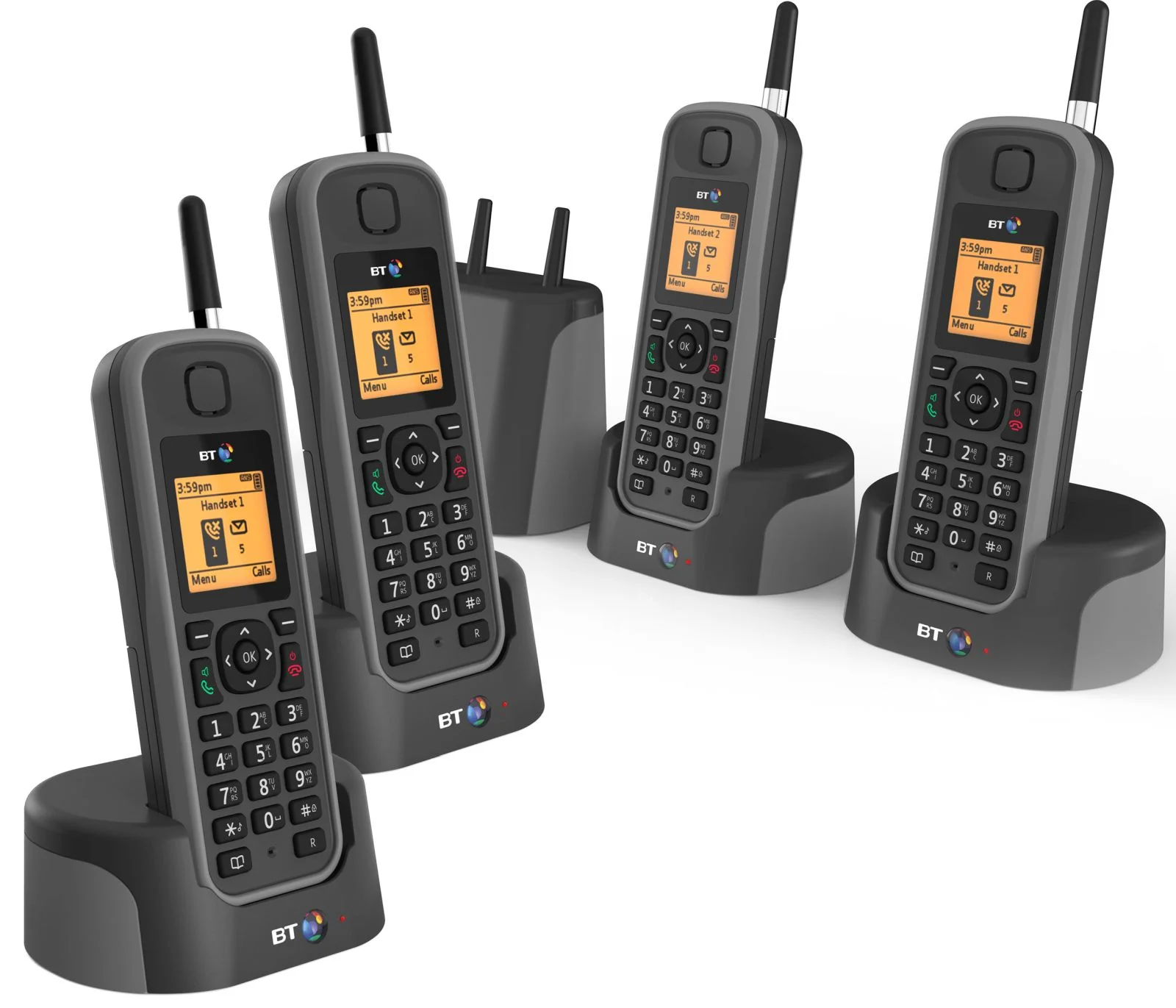 BT Elements 1K Quad Long Range Cordless Telephone
