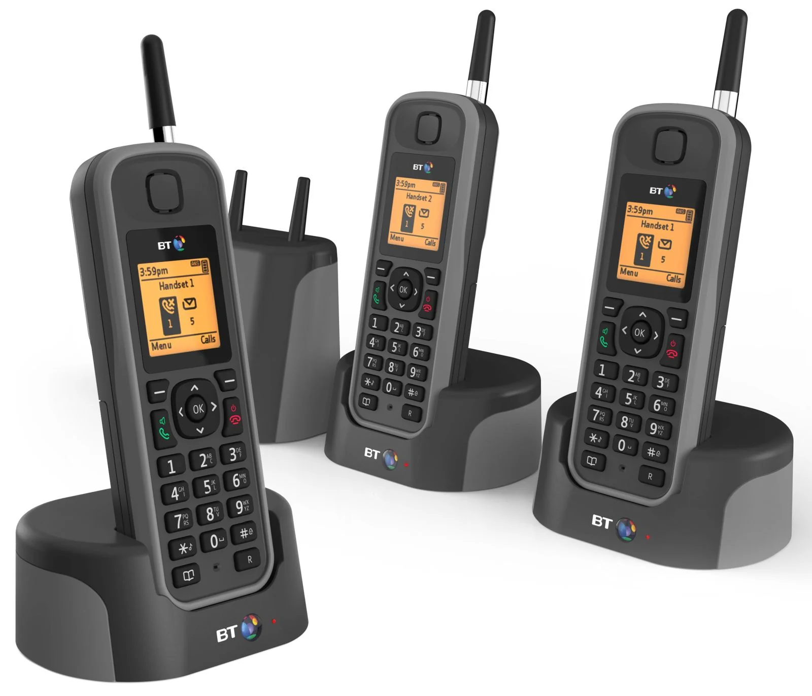 BT Elements 1K Trio Long Range Cordless Telephone