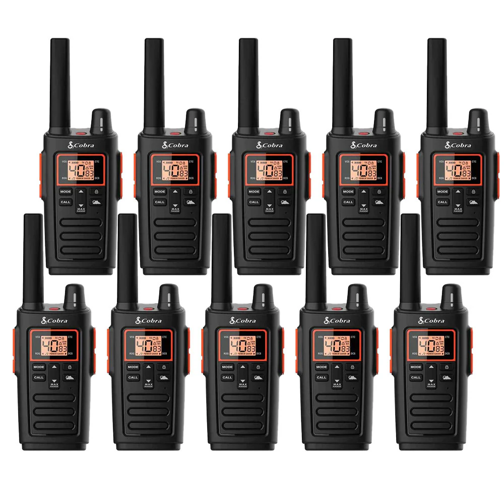 Cobra RX380 Walkie Talkie, Ten Pack
