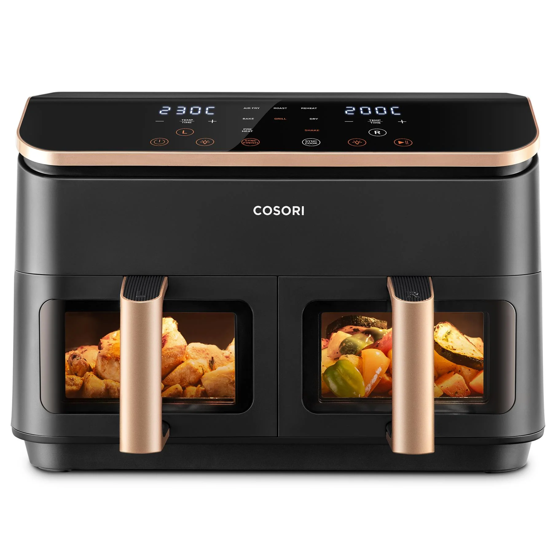 COSORI Dual Basket 8.5 Litre Air Fryer - Golden - Image 8