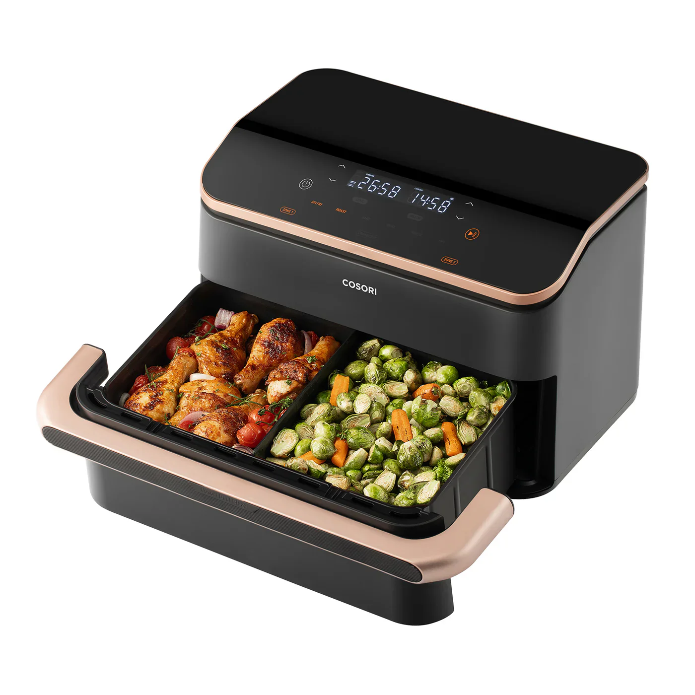 Cosori Dual Blaze Twinfry 10-Litre Air Fryer - Rose Gold - Image 3