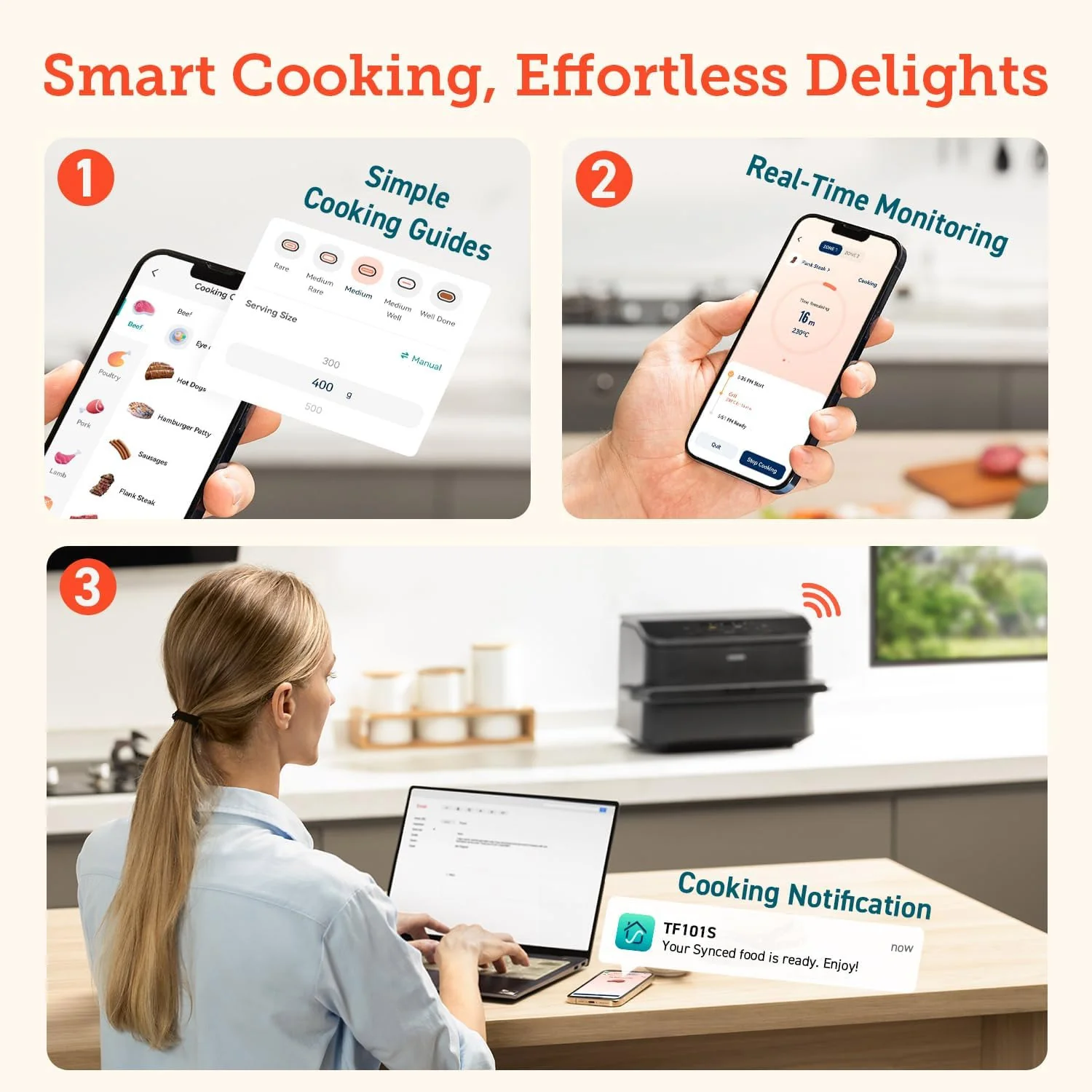 COSORI Smart Air Fryer TwinFry, 10L with Grandzone & Dual Zone, Dual Blaze Tech with 4 Fast Heaters, 8-in-1, Non-Stick and Dishwasher Safe - Image 13