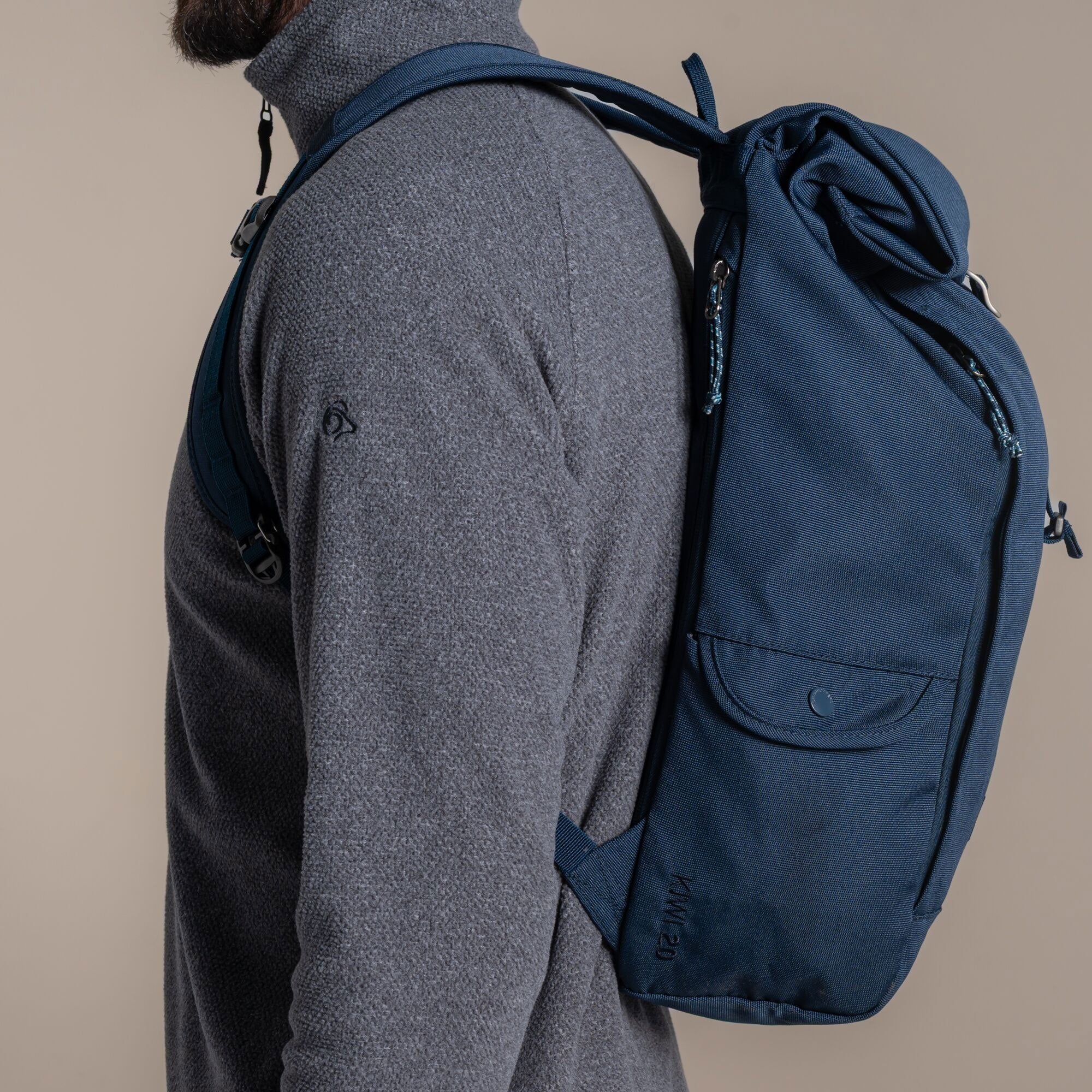Craghoppers 20L Kiwi Classic Rolltop Backpack II | Blue Stone - Image 3