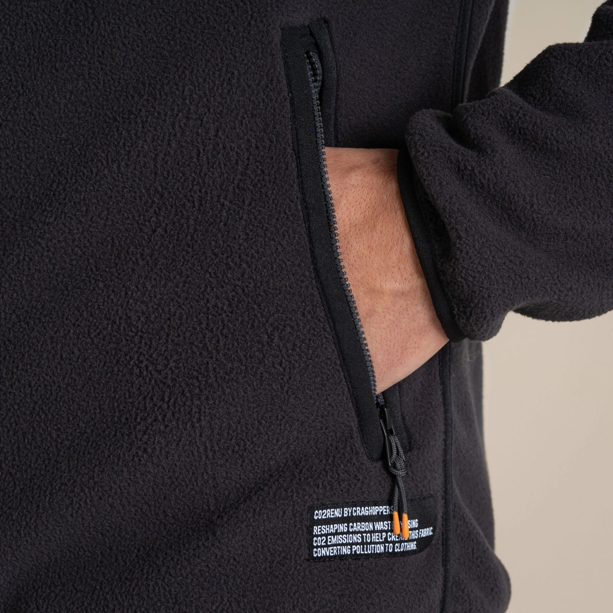 Craghoppers Men's CO2Renu II Full Zip Fleece | Dark Iron - Image 5