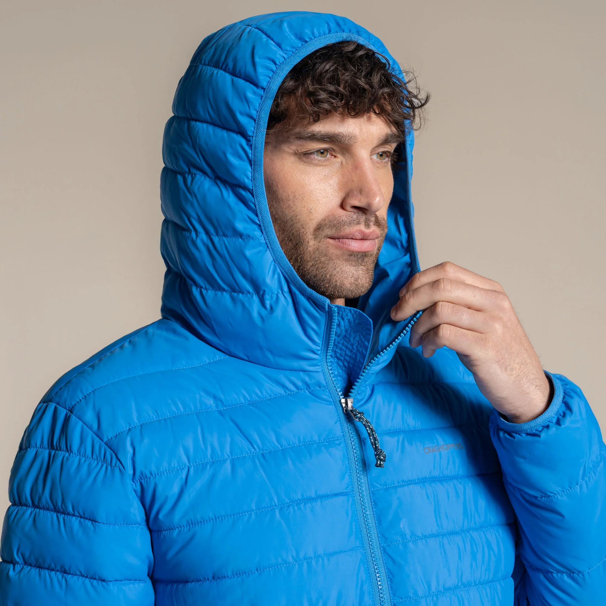 Craghoppers Men's Compresslite IX Hooded Insulating Jacket | Azure Sky - Image 5