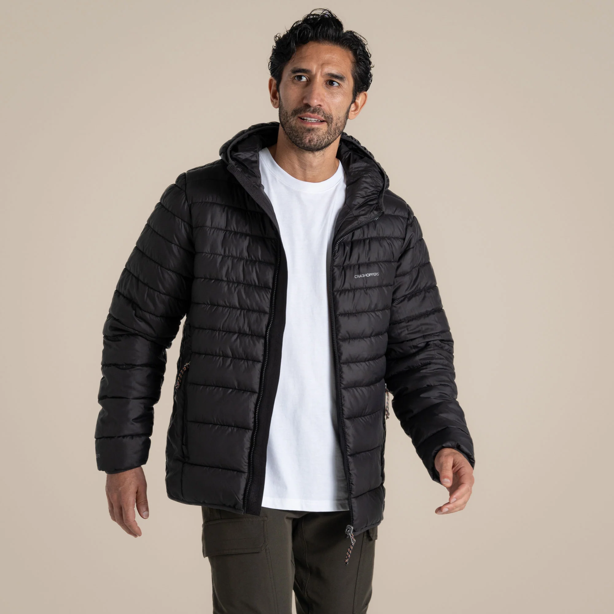 Craghoppers Men's Compresslite IX Hooded Insulating Jacket | Black - Image 4