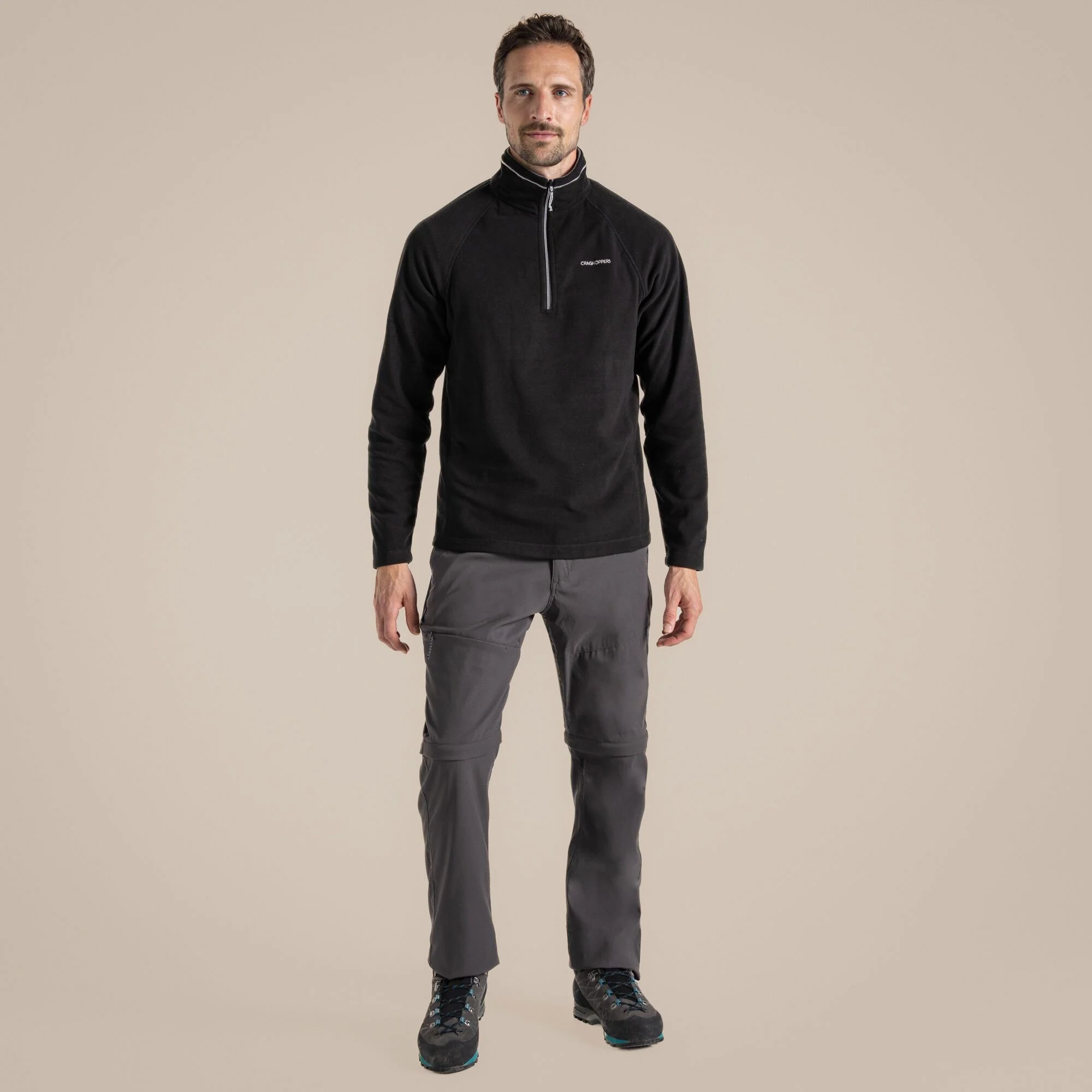 Craghoppers Men's Corey VI Half Zip Fleece | Black - Image 3
