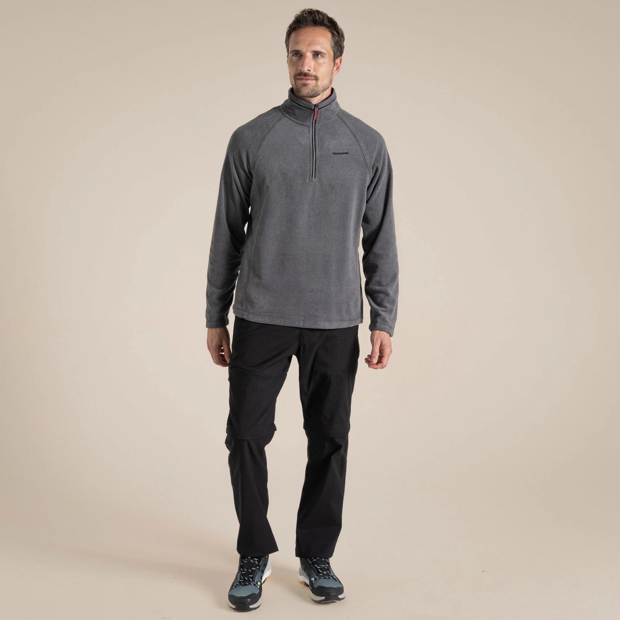 Craghoppers Men's Corey VI Half Zip Fleece | Black Pepper Marl - Image 3