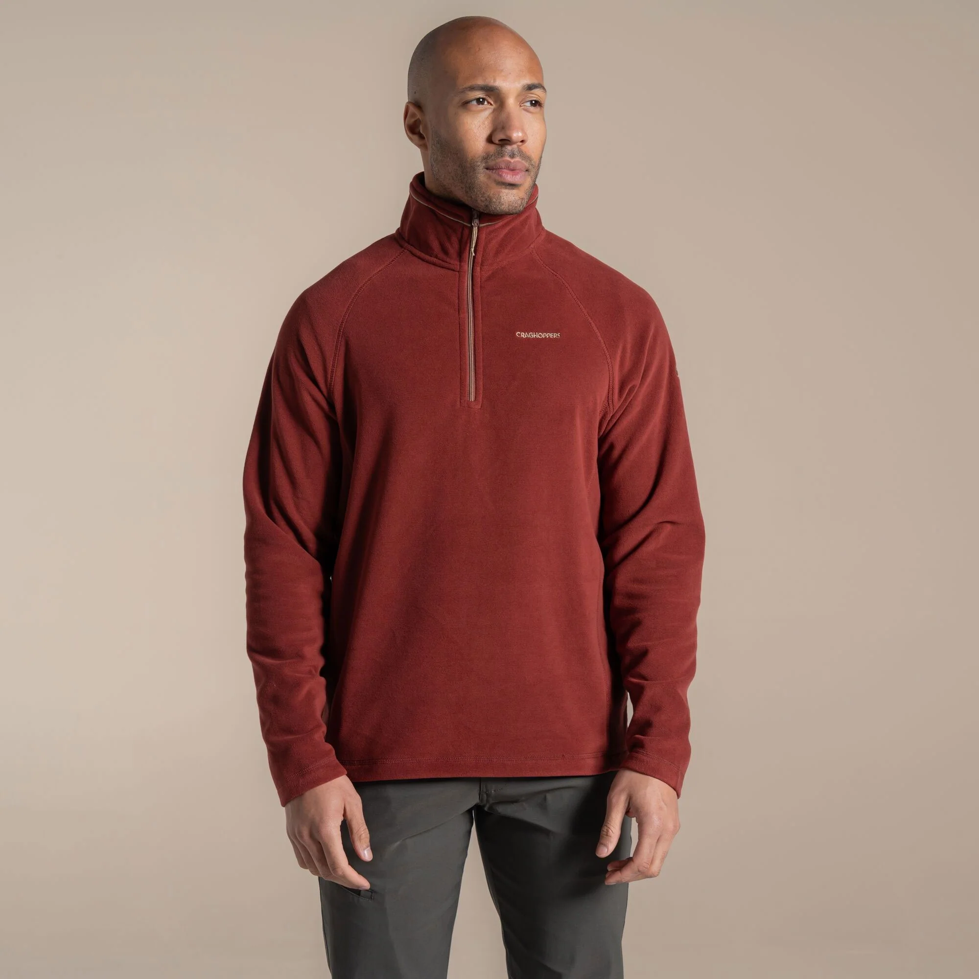 Craghoppers Men's Corey VI Half Zip Fleece | Red Jasper