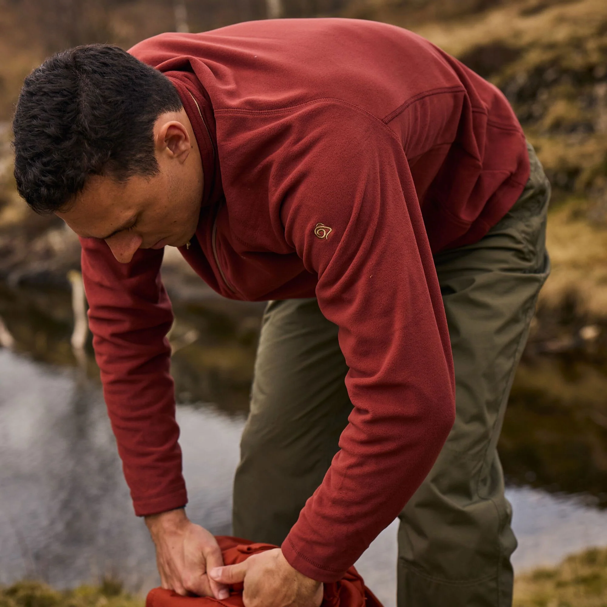 Craghoppers Men's Corey VI Half Zip Fleece | Red Jasper - Image 6