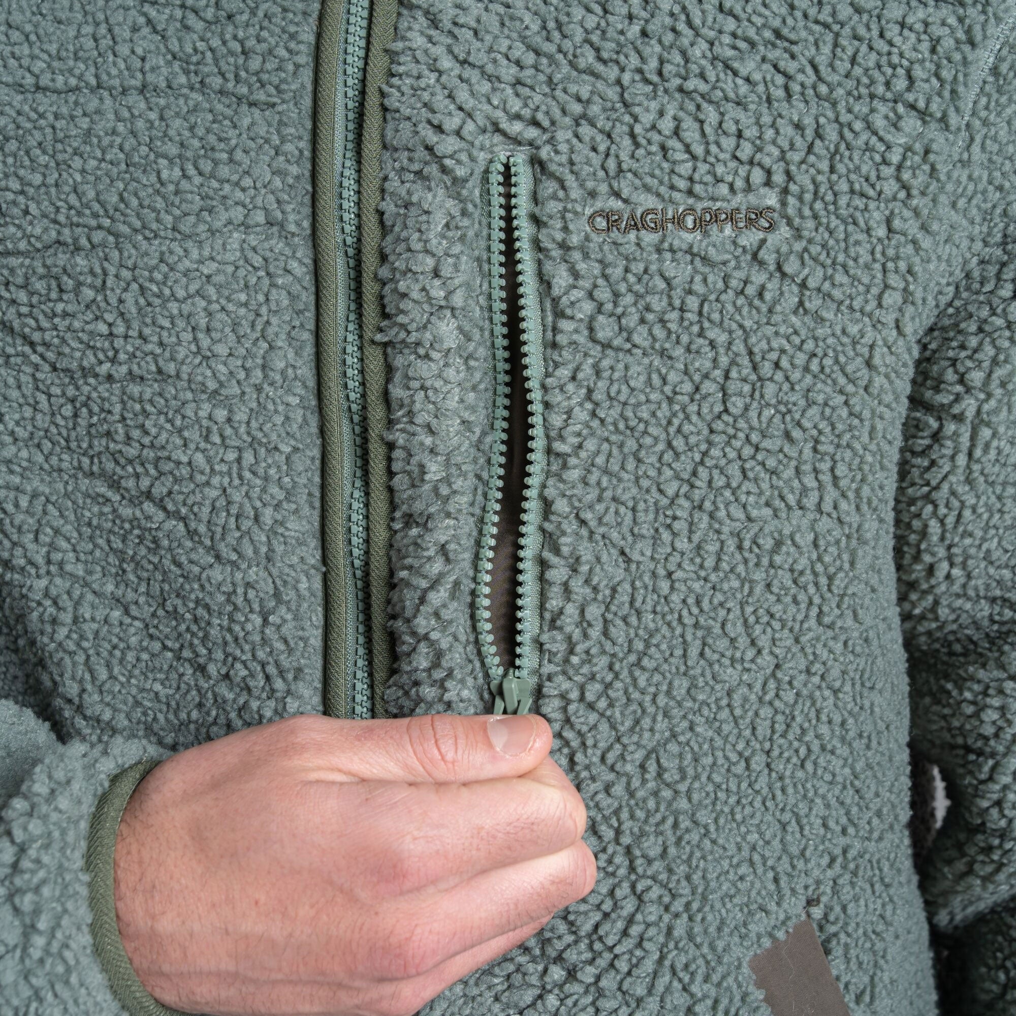 Craghoppers Men's National Trust Lathkill Full Zip Fleece | Laurel Green - Image 8
