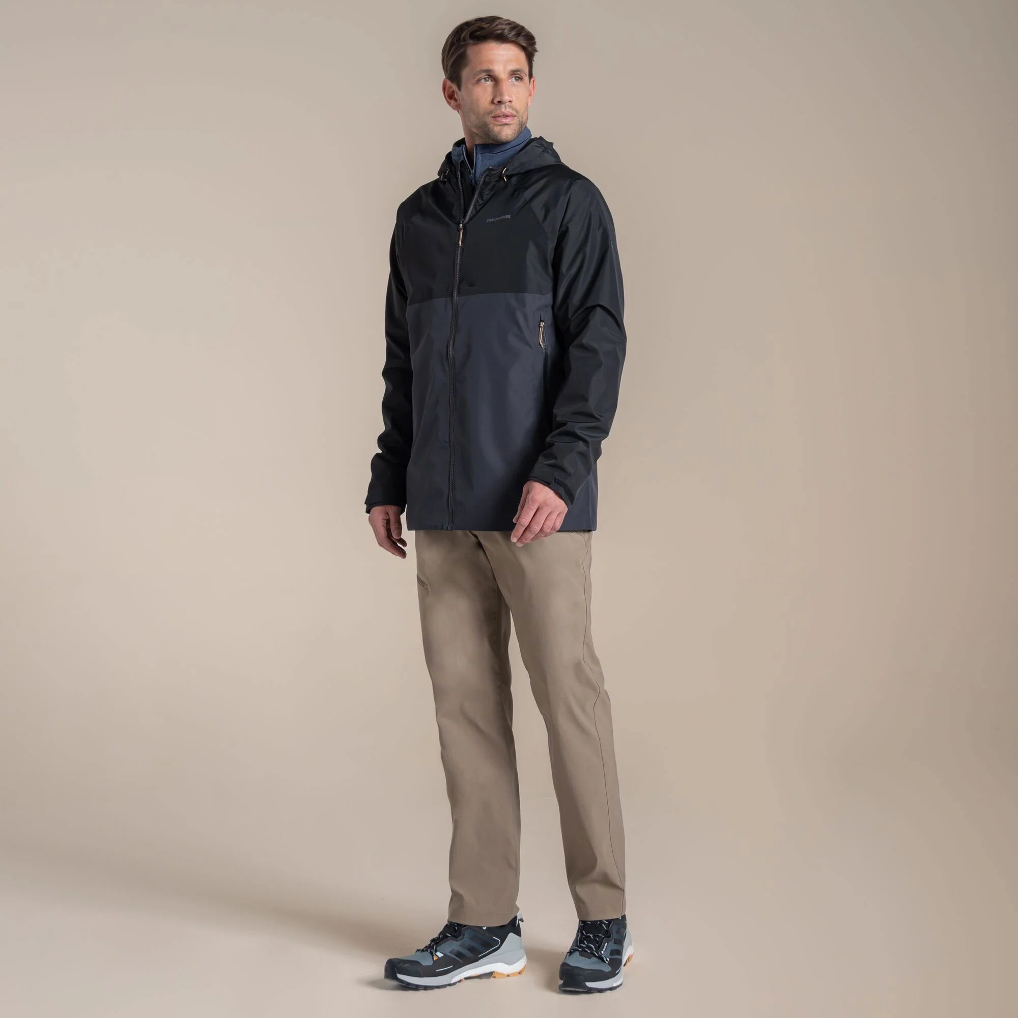 Craghoppers Men's Osuna Waterproof Jacket | Black / Dark Iron - Image 3