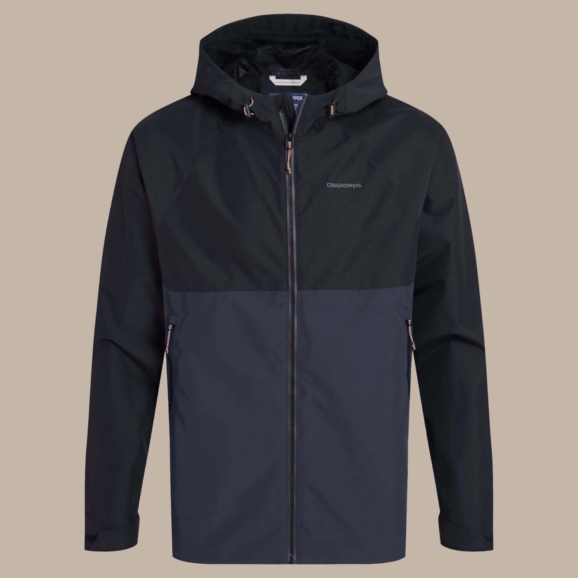 Craghoppers Men's Osuna Waterproof Jacket | Black / Dark Iron - Image 9