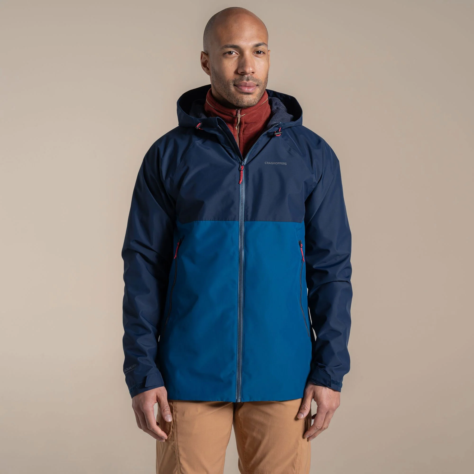 Craghoppers Men's Osuna Waterproof Jacket | Blue Navy / Poseidon Blue