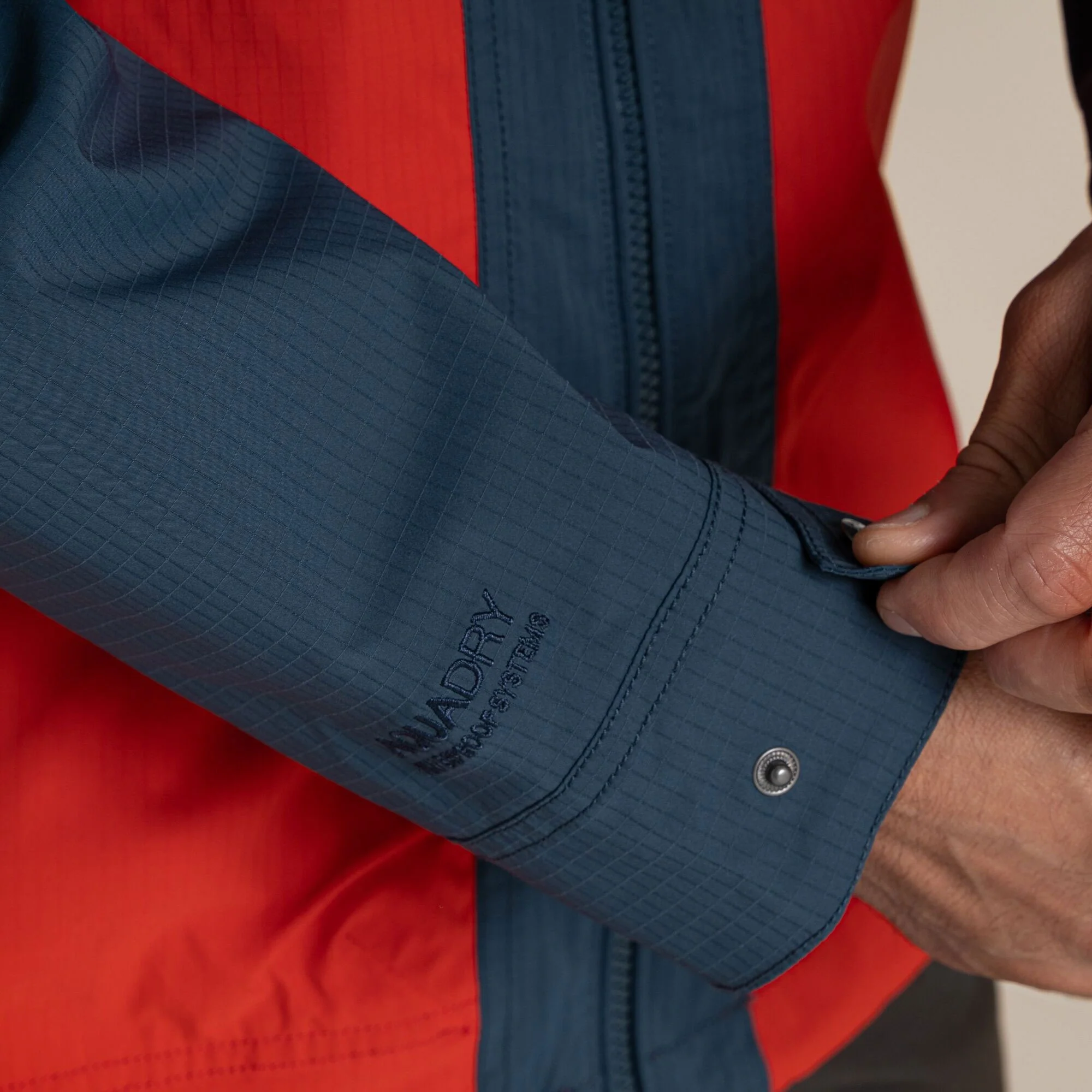 Craghoppers Men's Pandion Waterproof Jacket | Blue Stone / Pimento Red - Image 5
