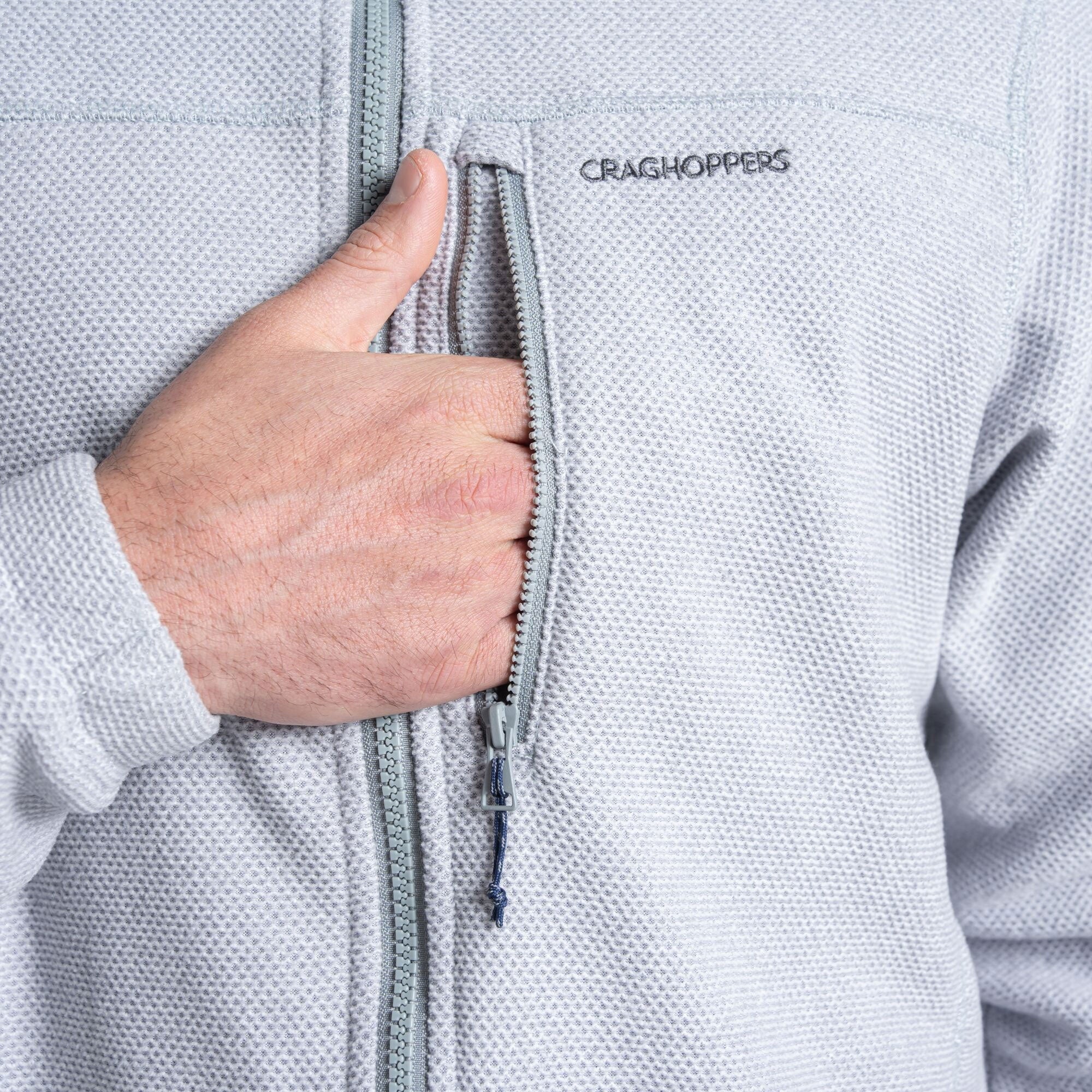 Craghoppers Men's Souther Full Zip Fleece | Cloud Grey - Image 6