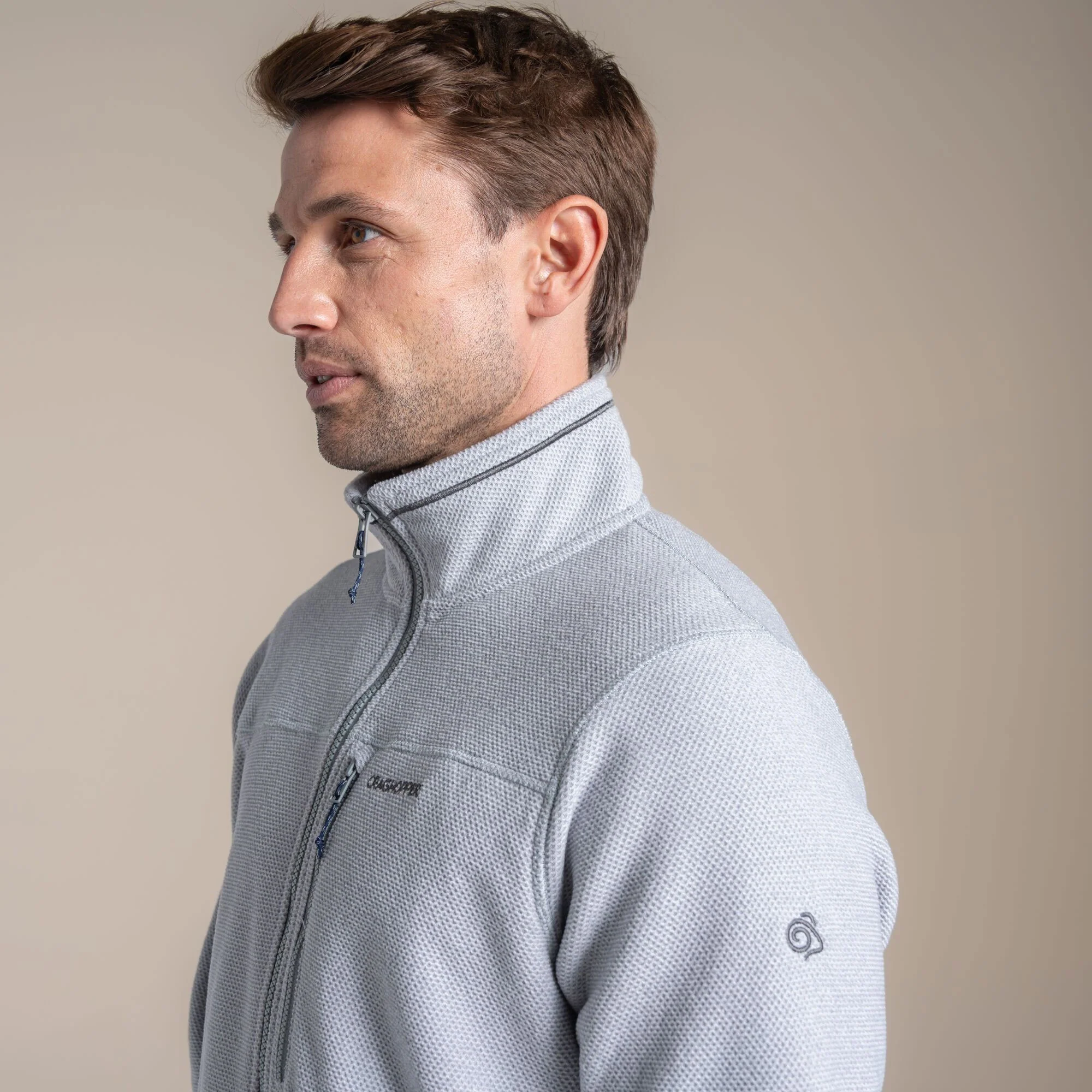 Craghoppers Men's Souther Full Zip Fleece | Cloud Grey - Image 7