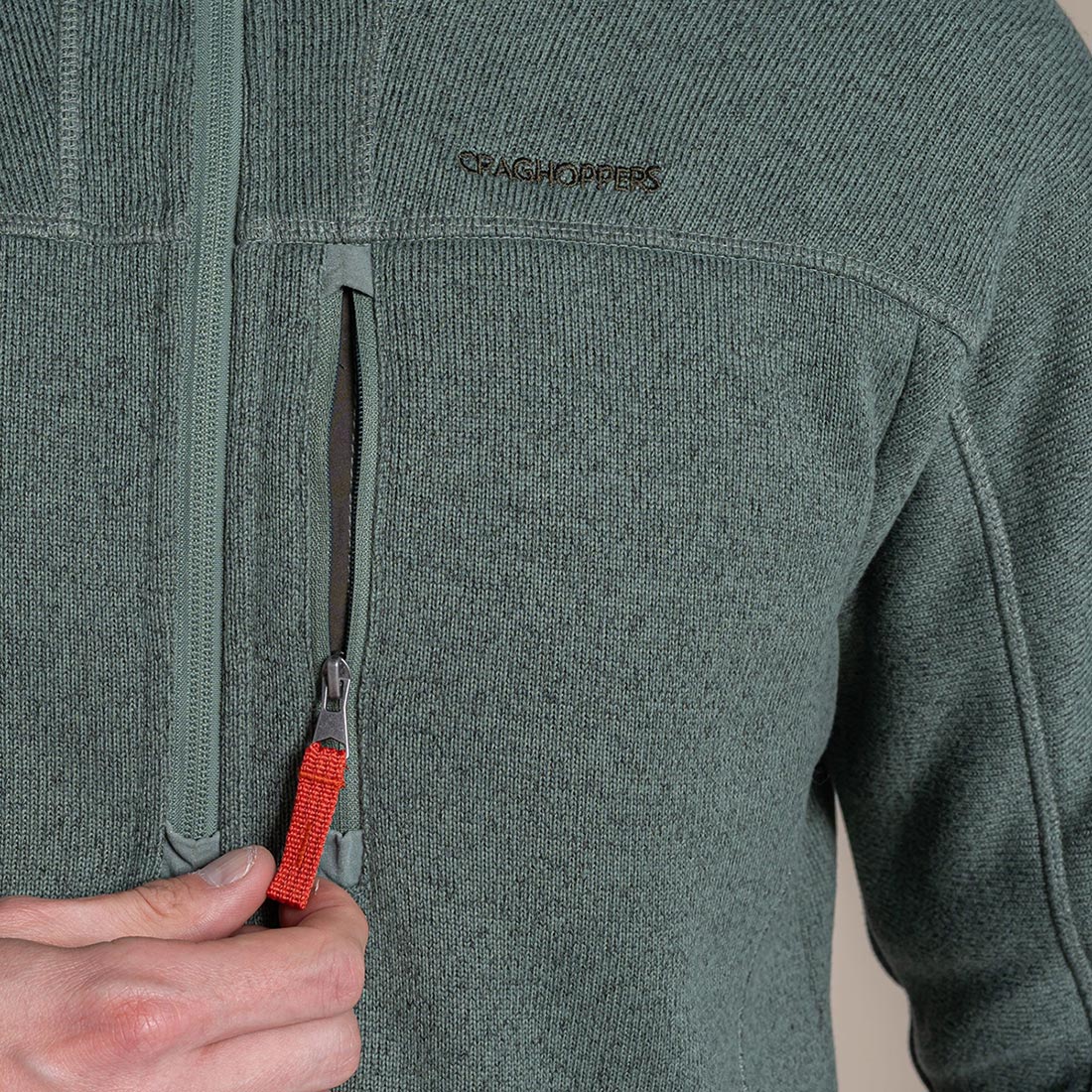 Craghoppers Men's Torney III Half Zip Fleece | Laurel Green - Image 6