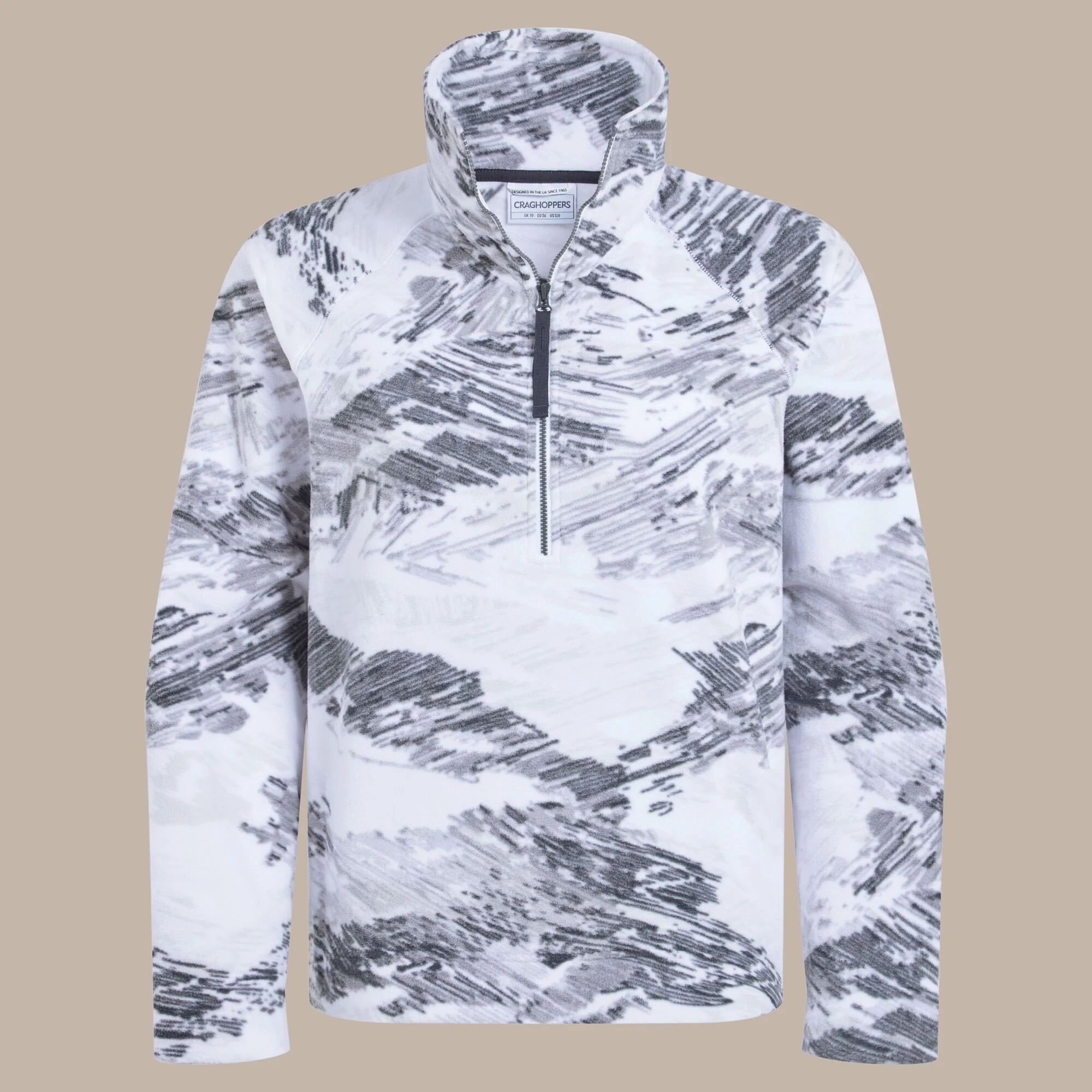 Craghoppers Women's Annjela Half Zip Fleece | Optic White Print - Image 6