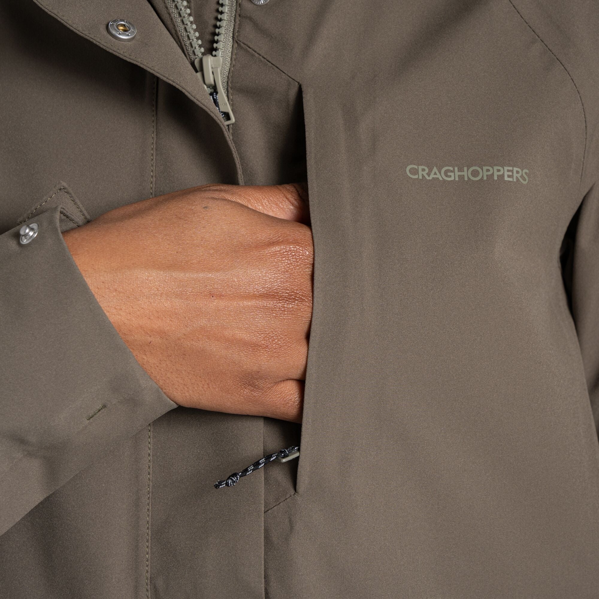 Craghoppers Women's Caldbeck II Waterproof Jacket | Wild Olive - Image 8