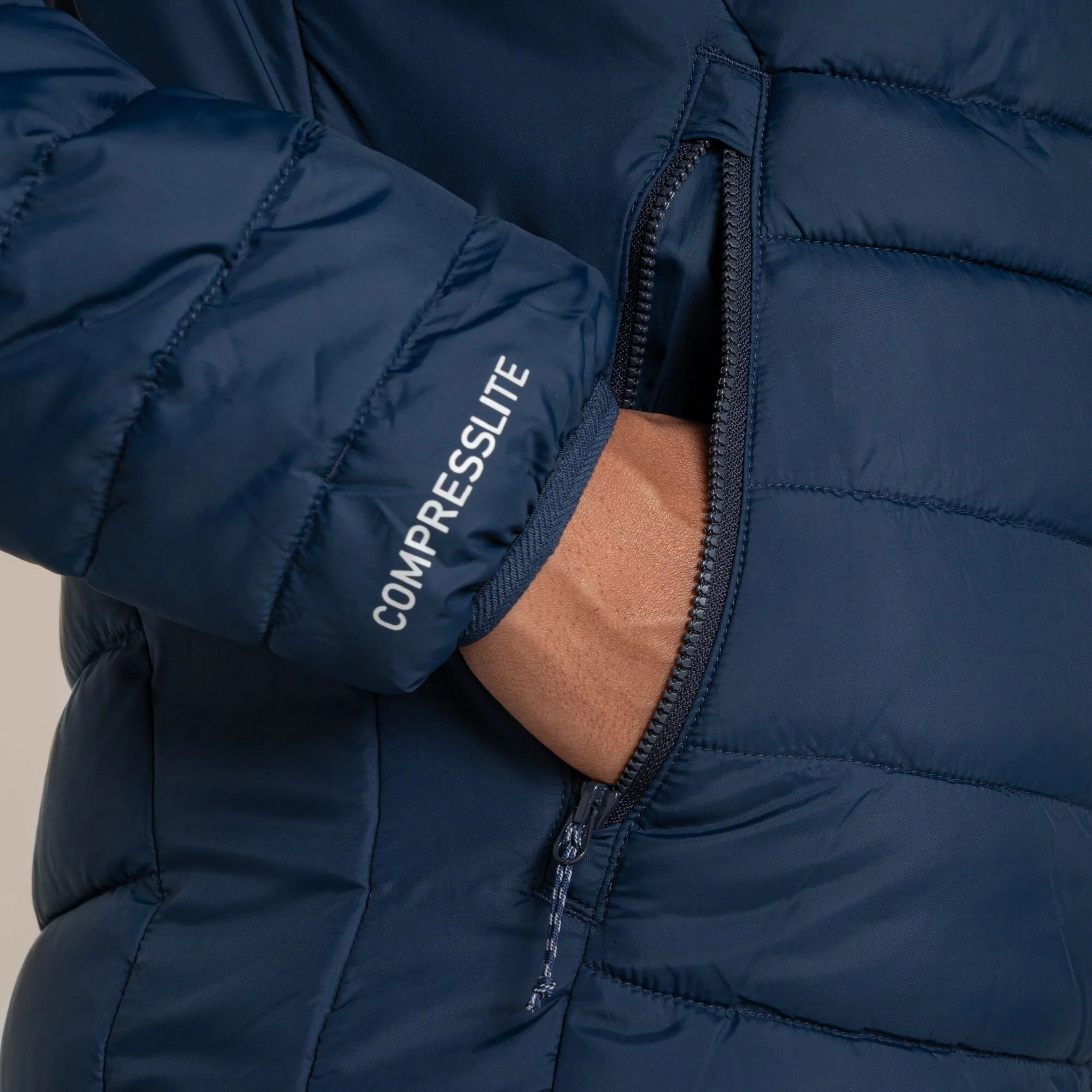 Craghoppers Women's Compresslite IX Hooded Insulating Jacket | Blue Navy - Image 4
