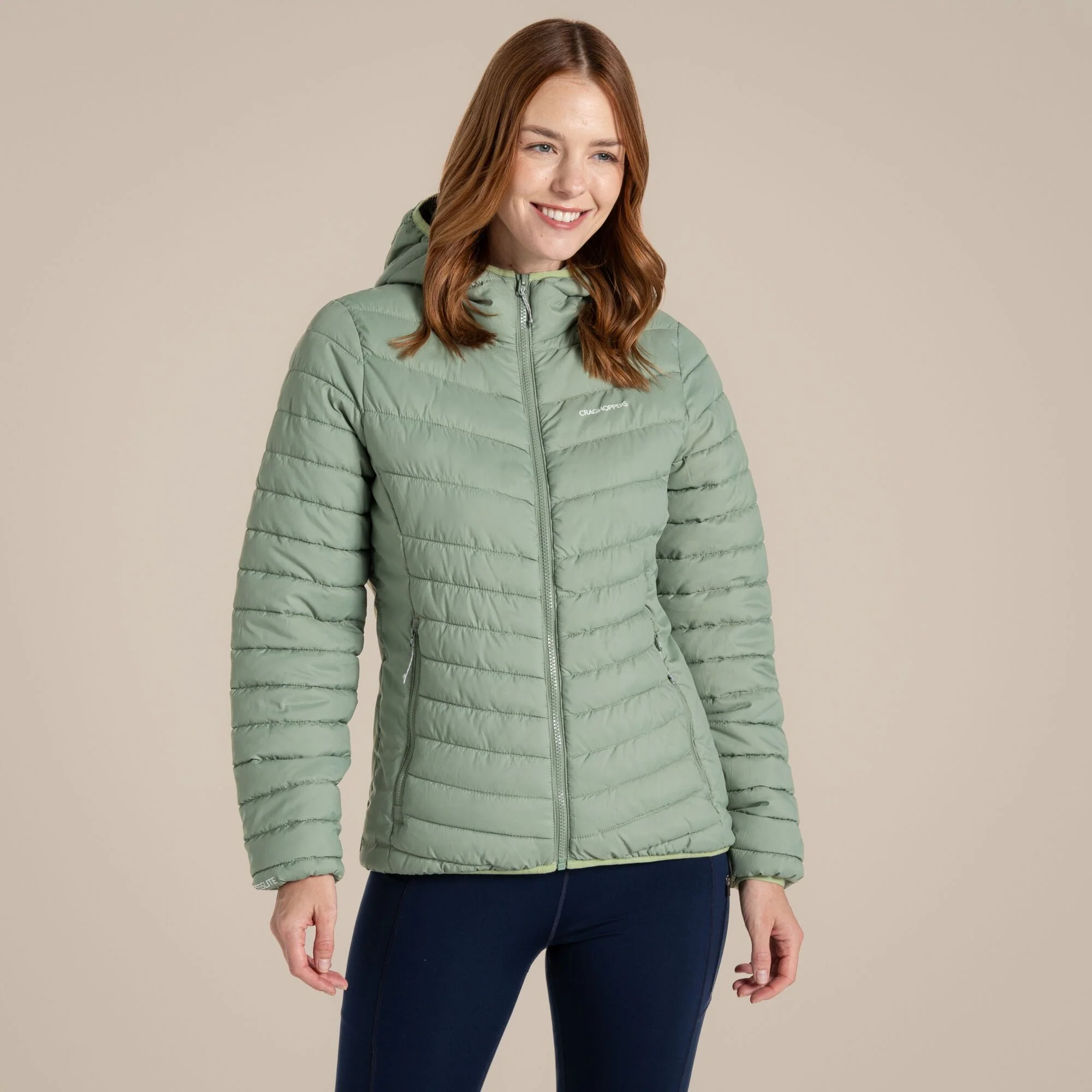 Craghoppers Women's Compresslite IX Hooded Insulating Jacket | Deep Bud Green