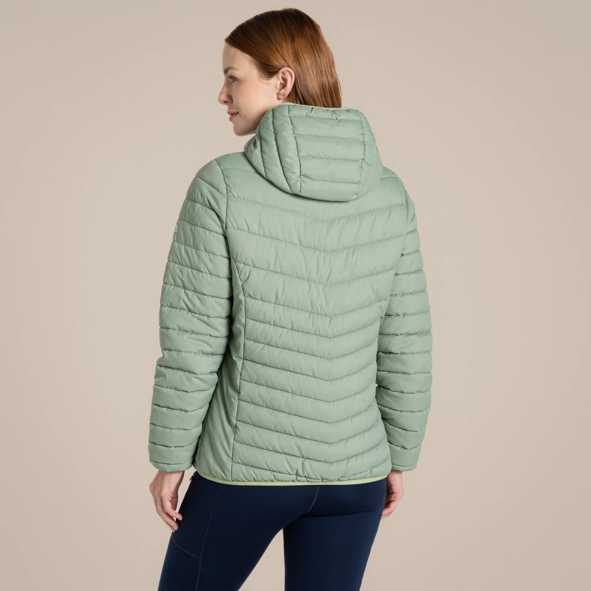 Craghoppers Women's Compresslite IX Hooded Insulating Jacket | Deep Bud Green - Image 2