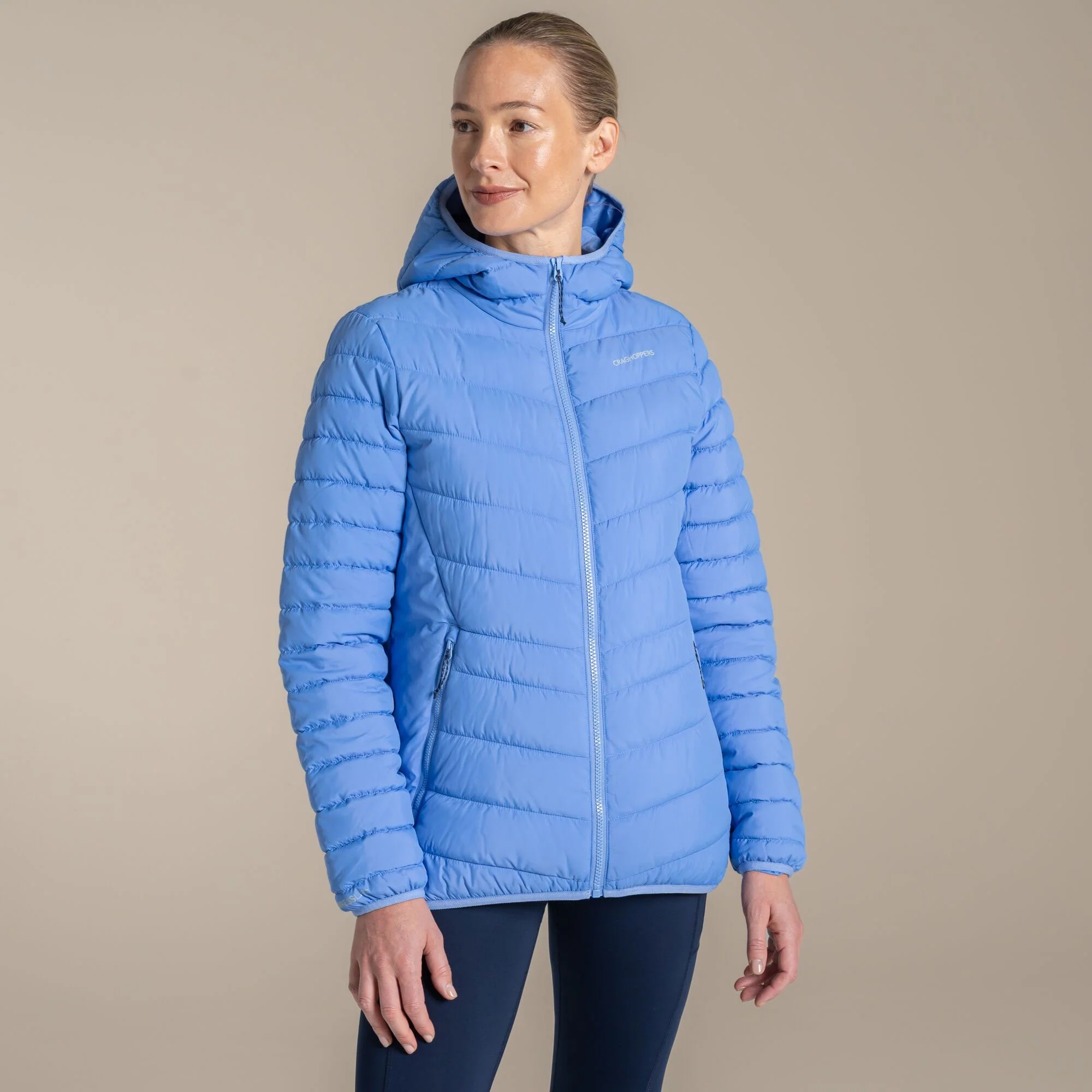 Craghoppers Women's Compresslite IX Hooded Insulating Jacket | Vinca Blue