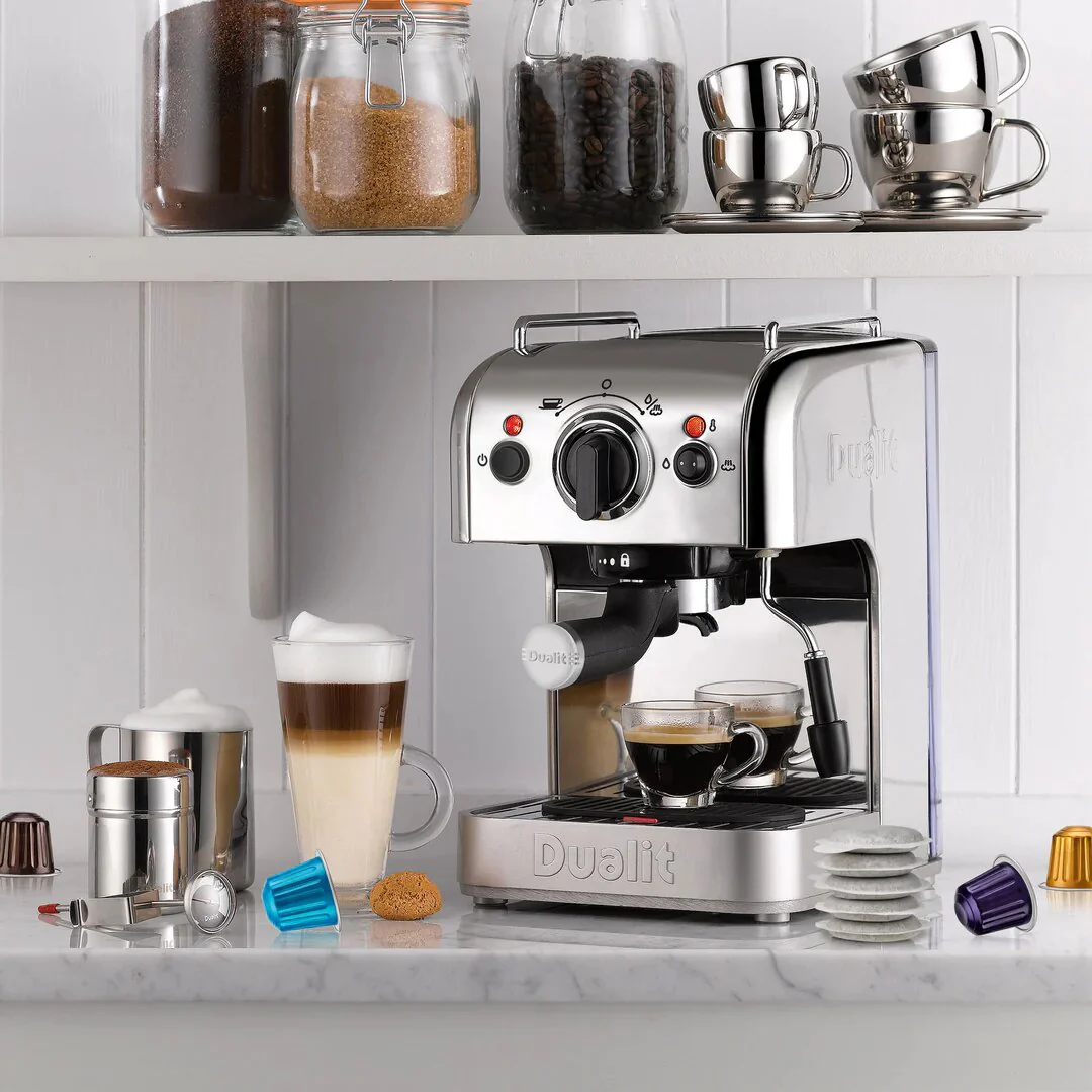 Dualit 3 in 1 Coffee Machine in Chrome - Image 2