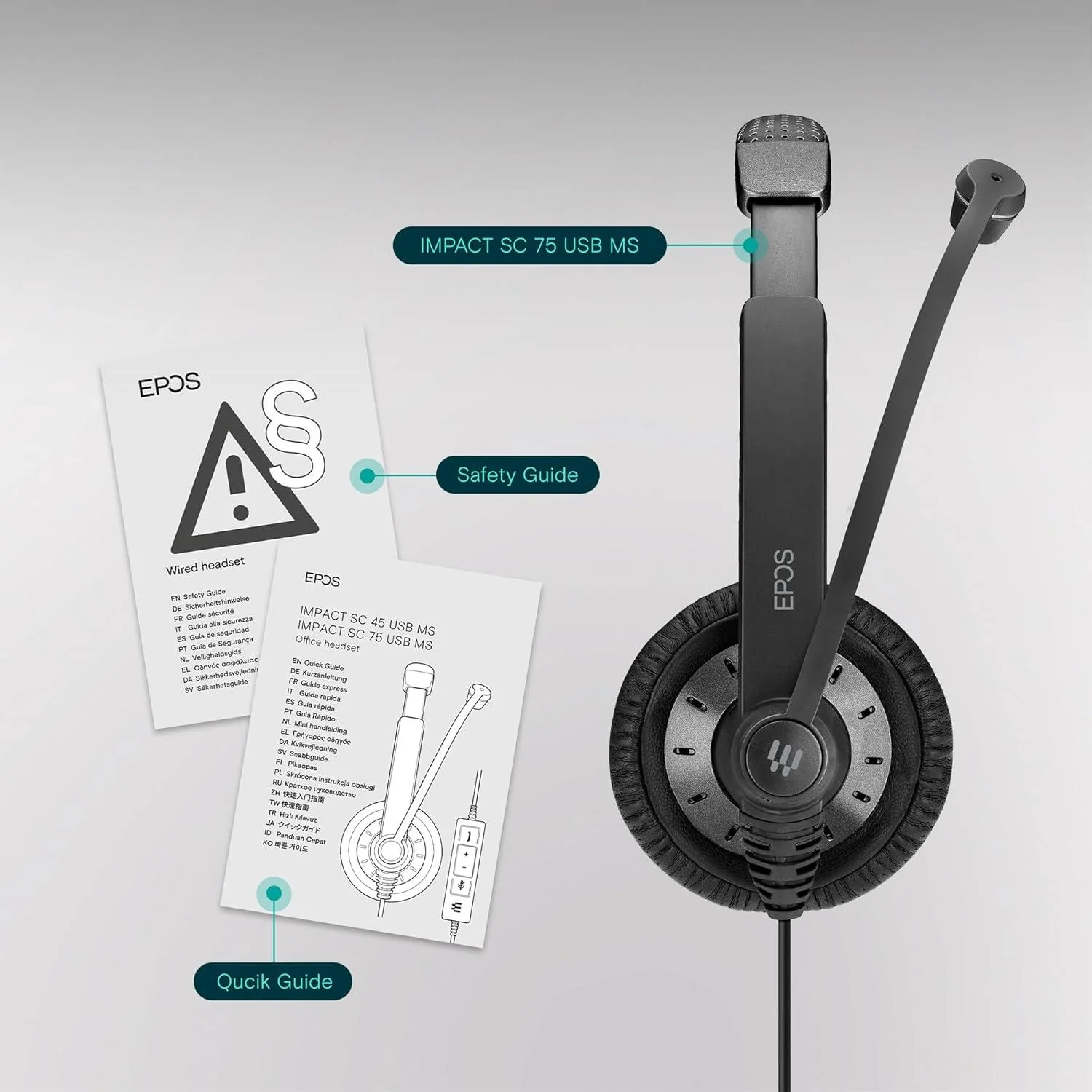 Epos IMPACT SC 75 USB MS Stereo Headset - Image 4