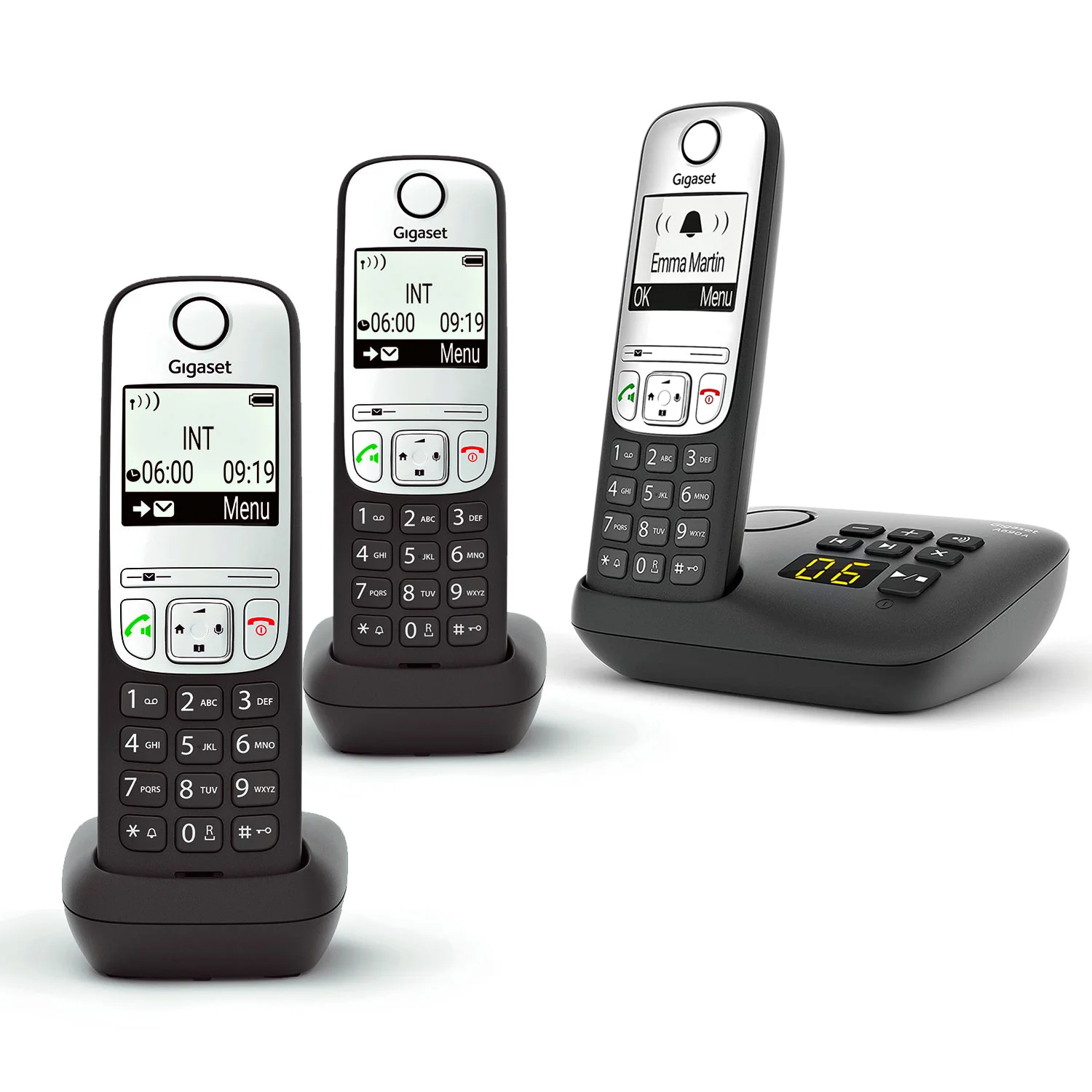 Gigaset A690A Long Range Cordless Phones, Trio Handset - Image 2