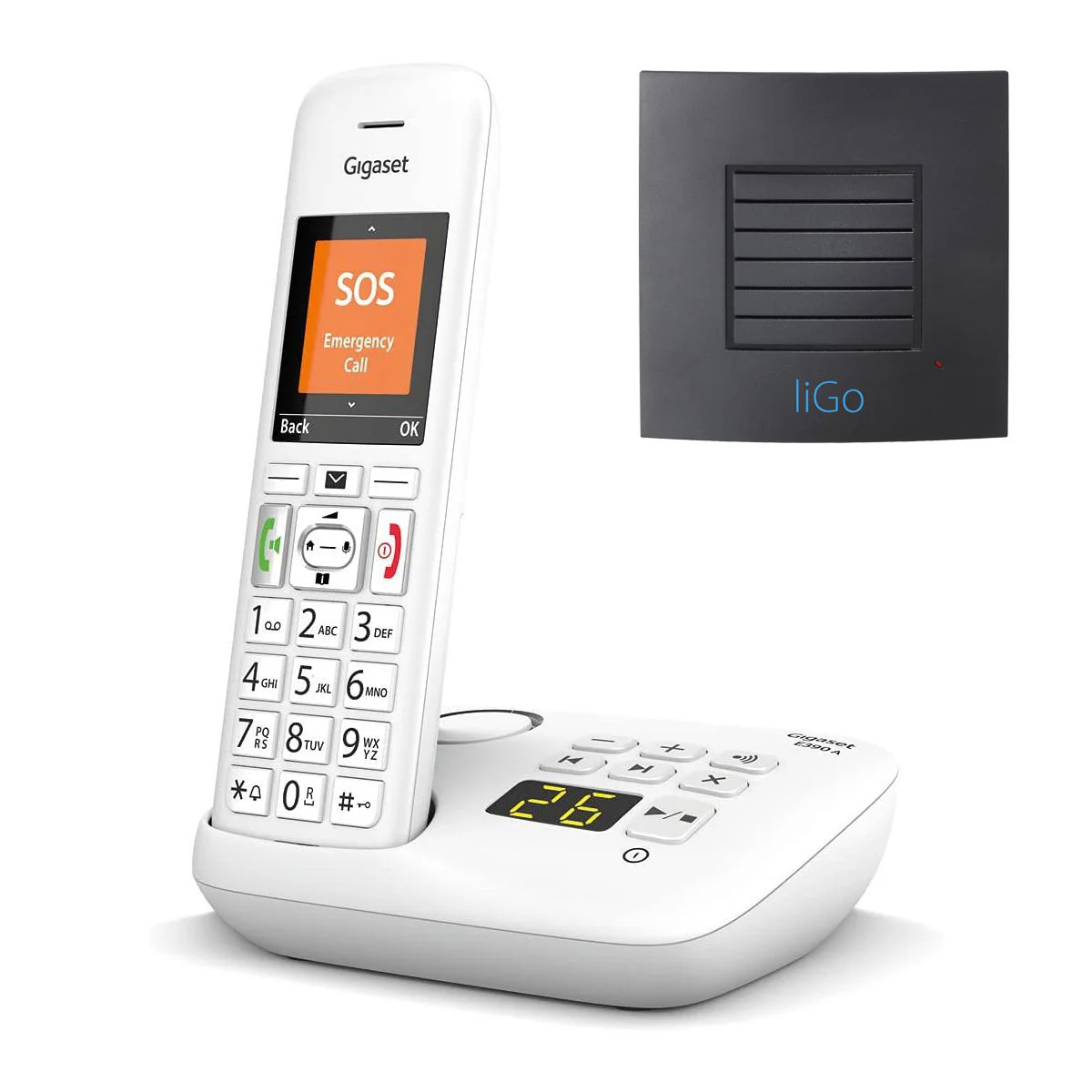 Gigaset E390A Big Button Cordless Phone with Long Range