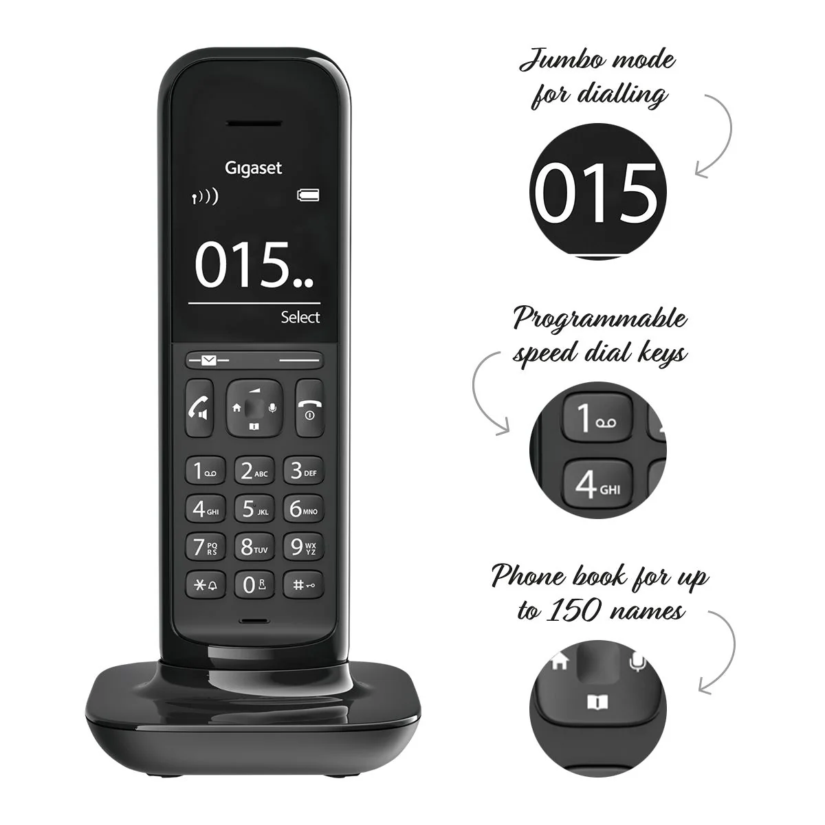Gigaset Hello Designer Cordless Phone, Twin Handset without Answer Machine - Image 4