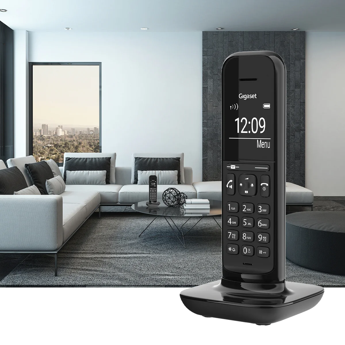 Gigaset Hello Designer Cordless Phone - Black, Single Handset Without Answer Machine - Image 5