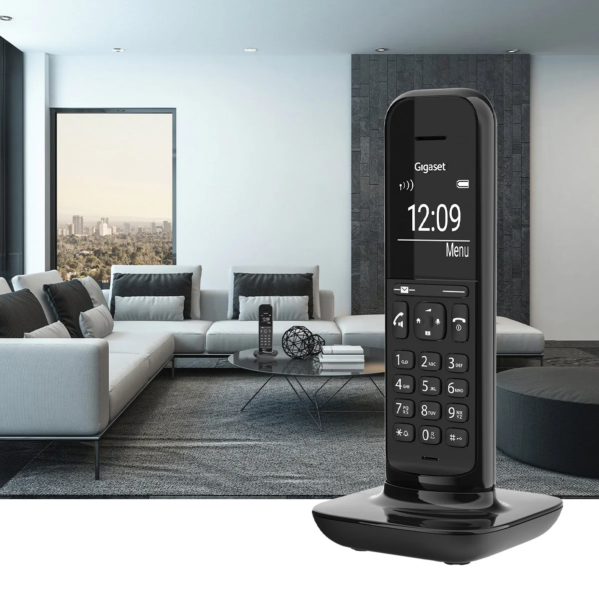 Gigaset Hello Designer Cordless Phone - Black, Twin Handset with Answer Machine - Image 3