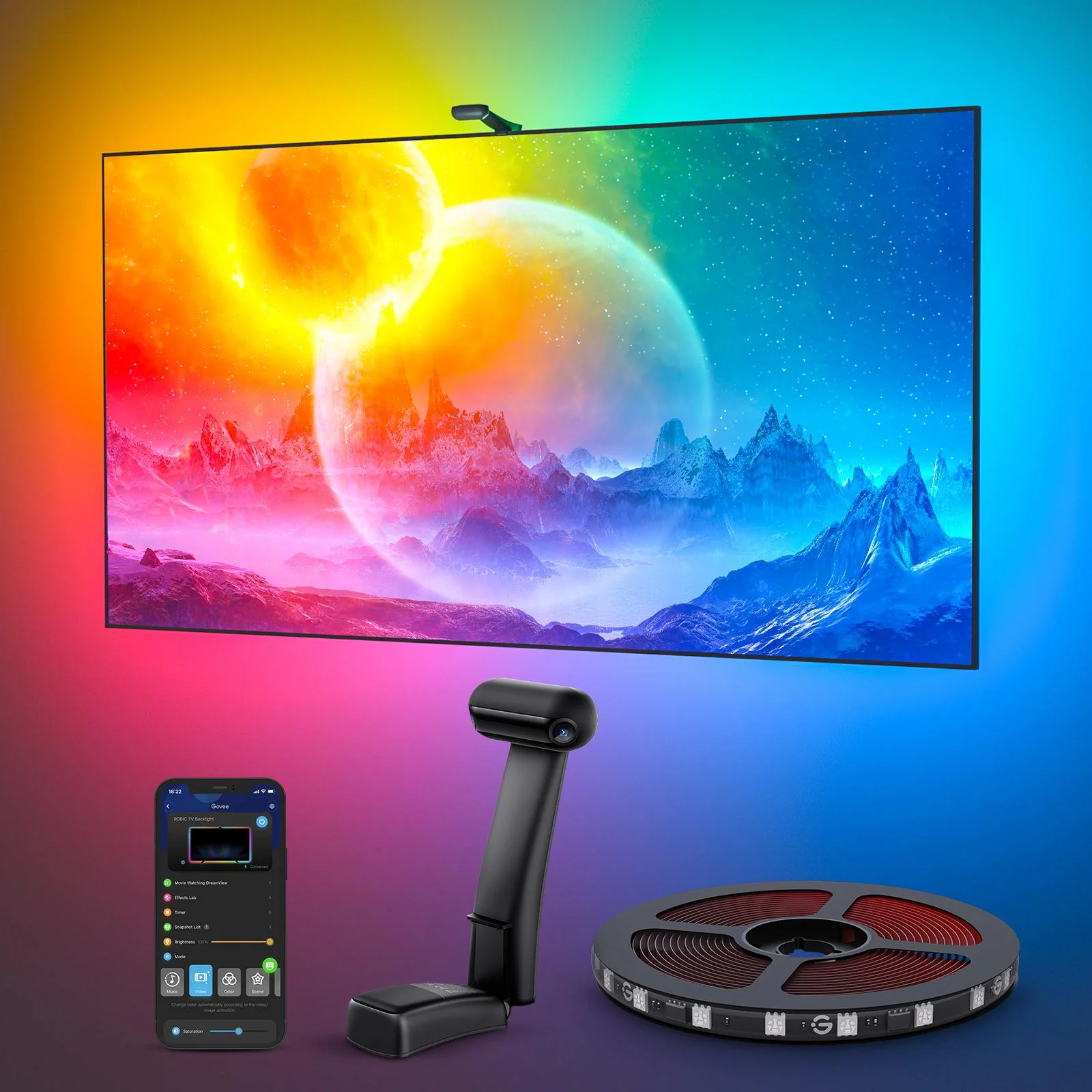 Govee Dual Camera TV Backlight 55-65 Inch - Image 4