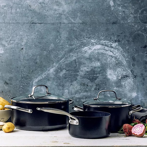 GreenPan Copenhagen 3 Piece Saucepan Set - Image 2