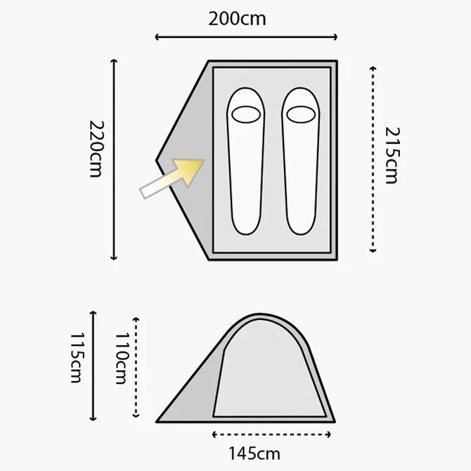 Highlander Birch 2-Man Dome Tent - Image 6
