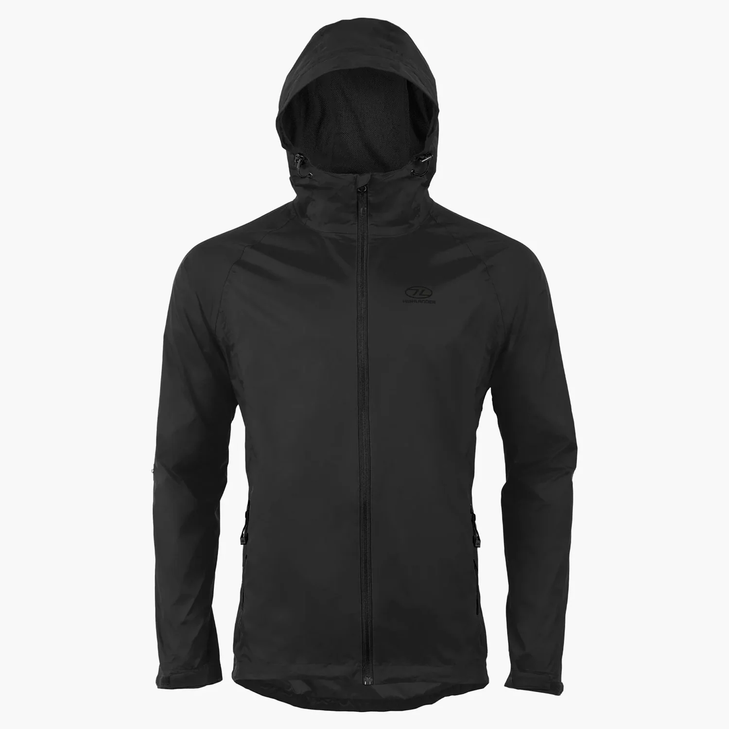 Highlander Men's Stow & Go Pack Away Waterproof Jacket | Black