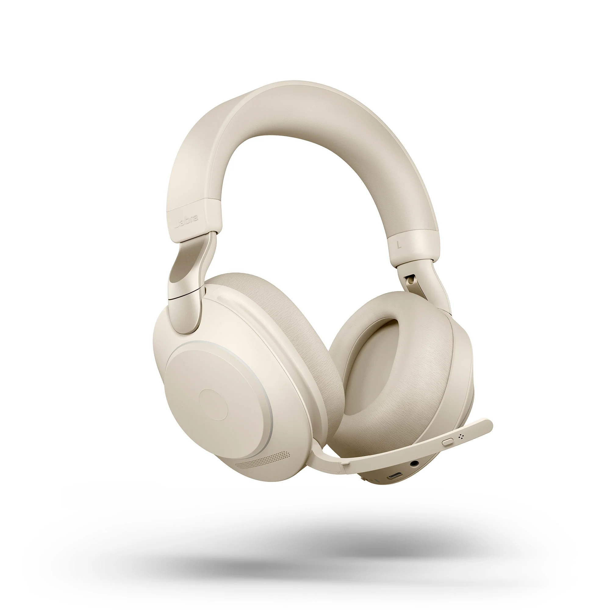 Jabra Evolve2 85 USB-A UC Stereo Wireless Headset in Beige with Jabra Link380 - Image 2