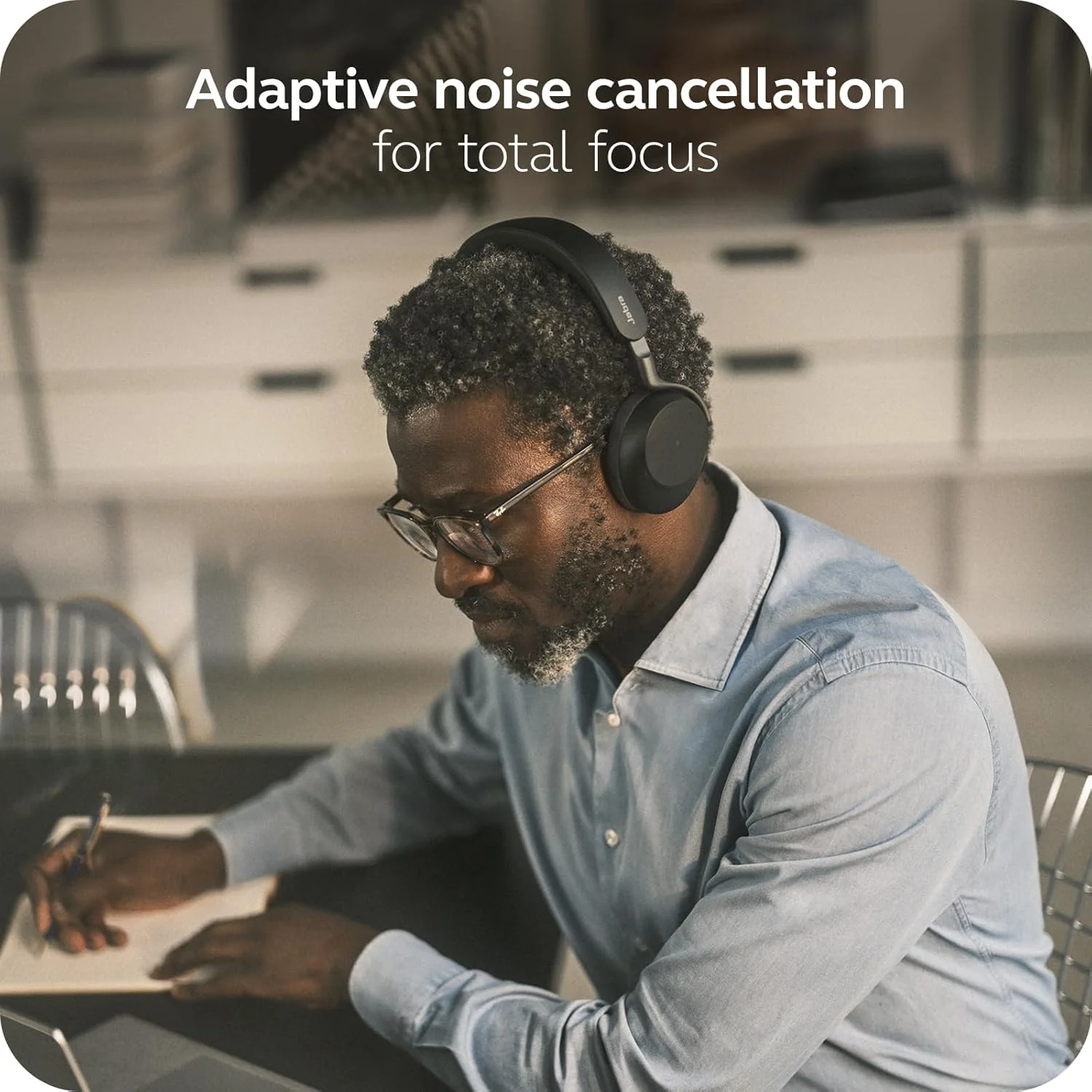 Jabra Evolve3 75 UC Stereo, Link 390 USB-C, Black - Image 5