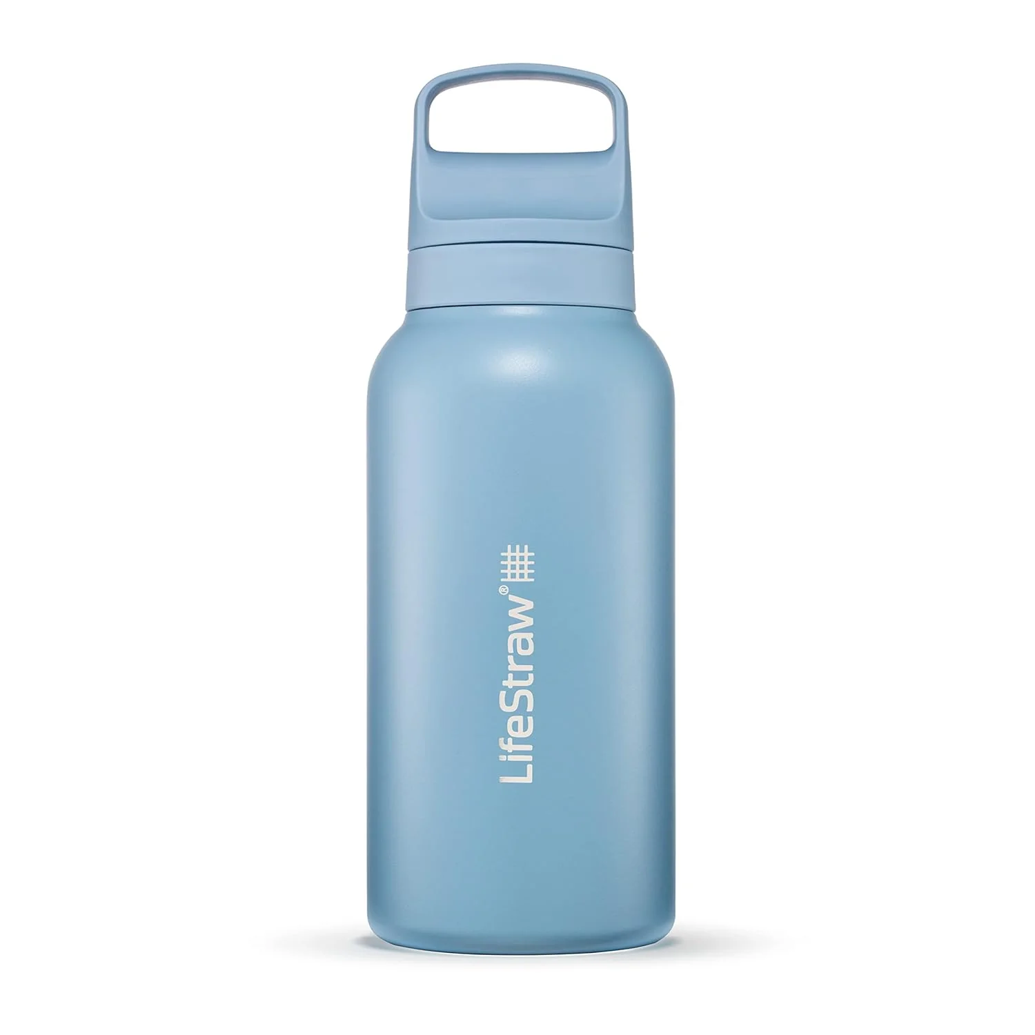 LifeStraw Go 2.0 Stainless Steel Water Filter Bottle 700ml - Icelandic Blue